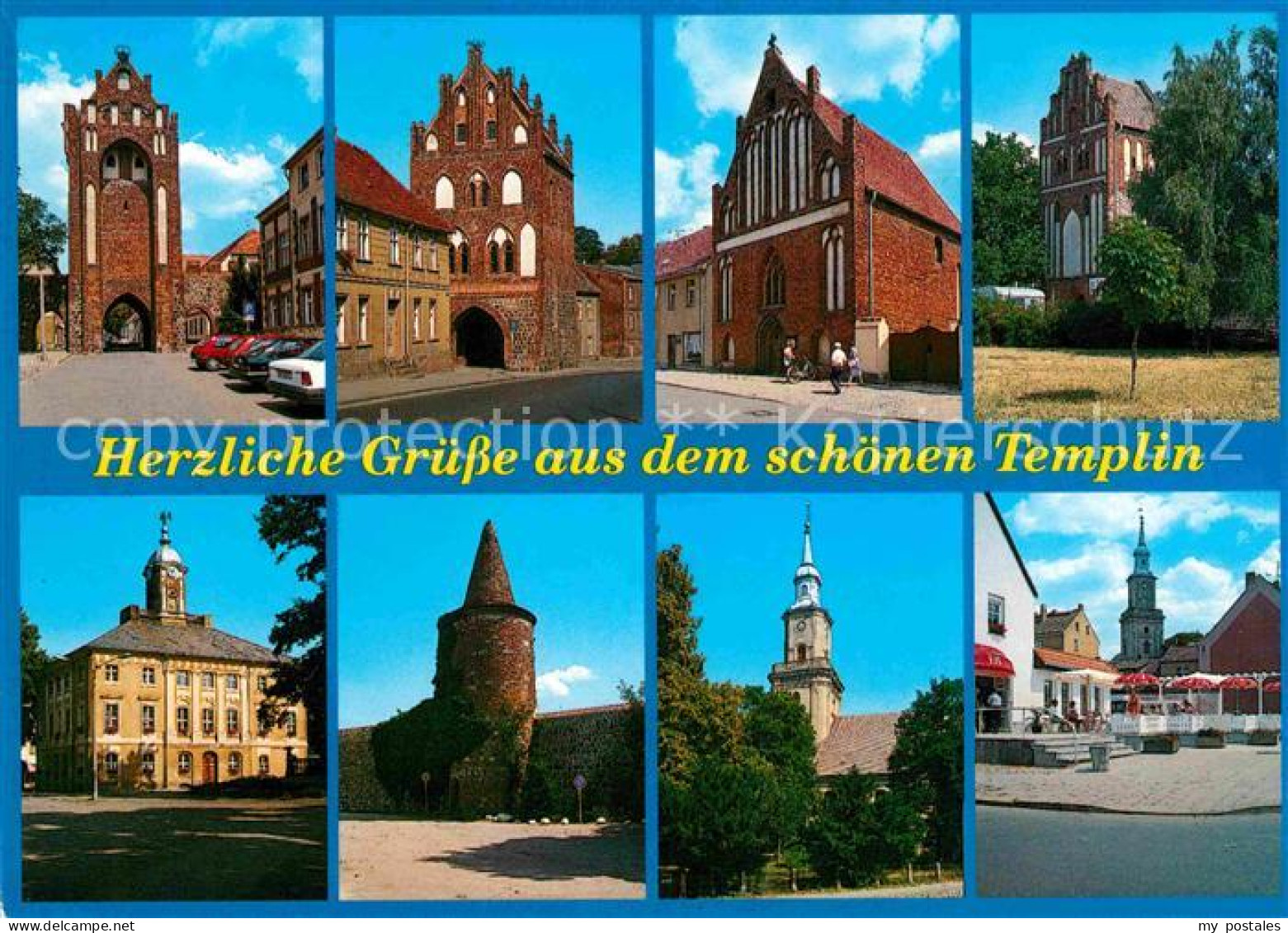 72696446 Templin Tore Der Stadt Turm Stadtmauer Platz Kirche Templin - Templin
