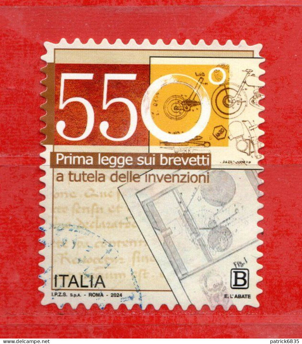 Italia °- 2024 -  PRIMA LEGGE SUI BREVETTI - 2021-...: Gebraucht