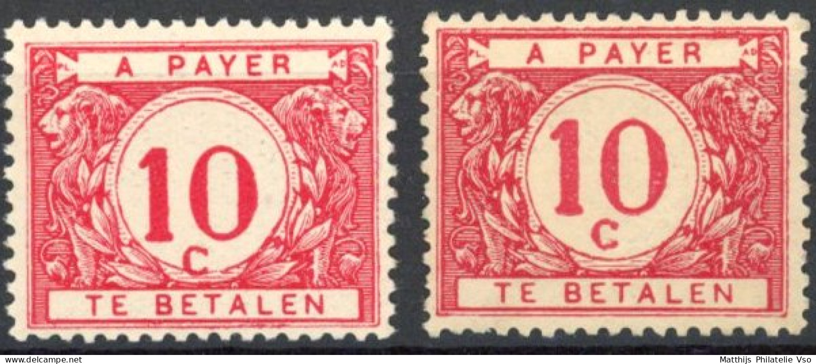 [** SUP] TX27-cu, 10c Rouge-carmin Avec Valeur Fortement Déplacée (joint Normal) - Stamps