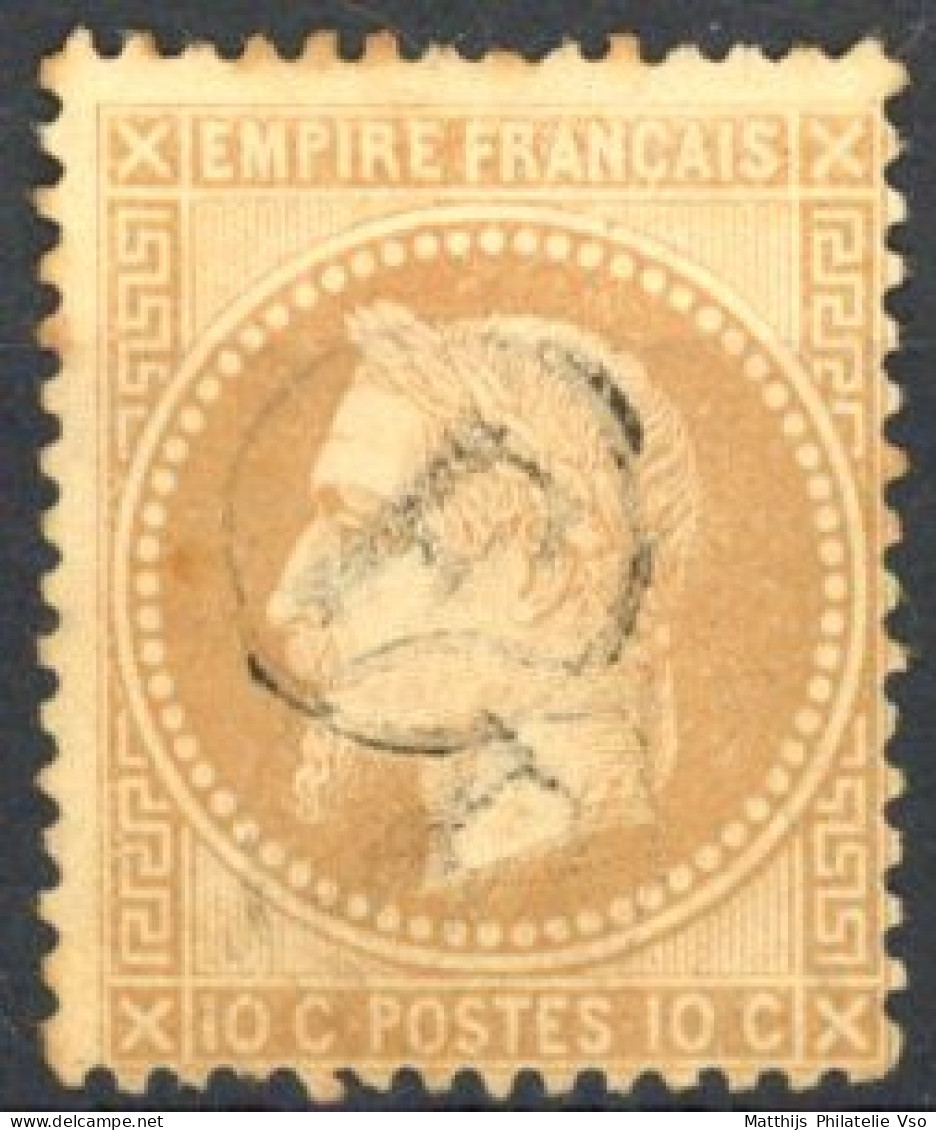 [O SUP] N° 28A, Type I - TB Obl De Boite 'F' - 1863-1870 Napoléon III Lauré