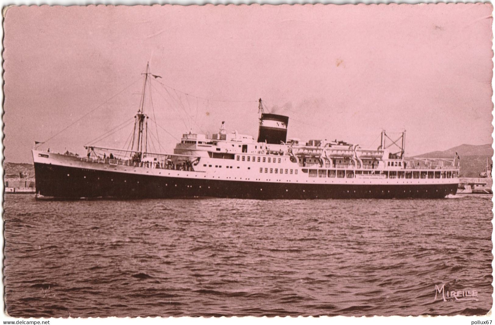 CPSM BATEAUX. PAQUEBOT EL MANSOUR. COMPAGNIE DE NAVIGATION MIXTE - Piroscafi