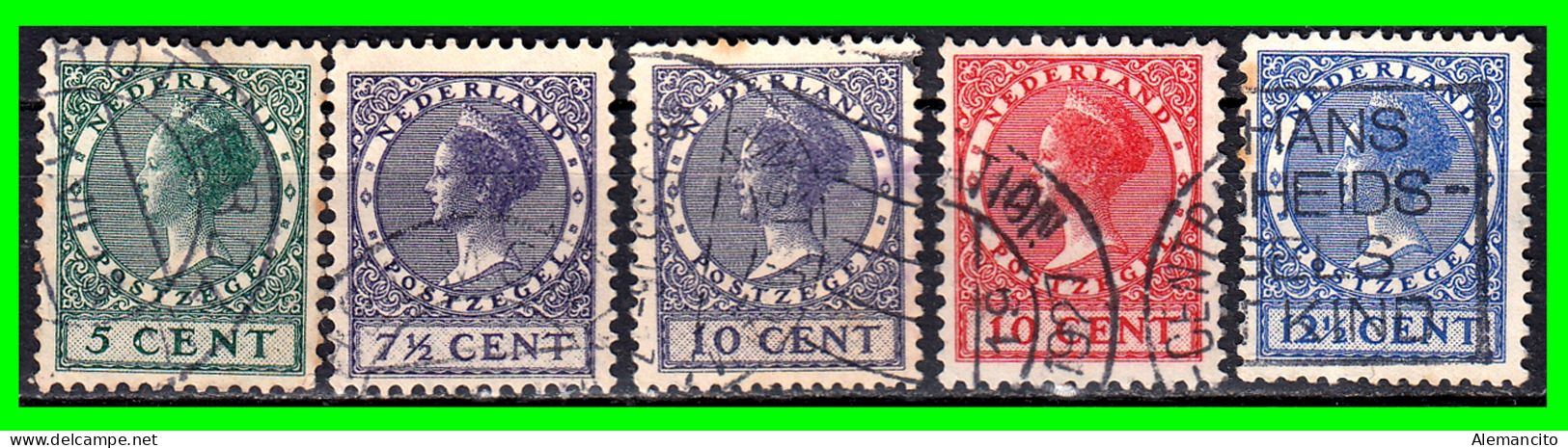 HOLANDA ( NEDERLAND - PAISES BAJOS ) SELLOS DEL AÑO 1924 - 1930 DE LA REINA GUILLERMINA - Used Stamps