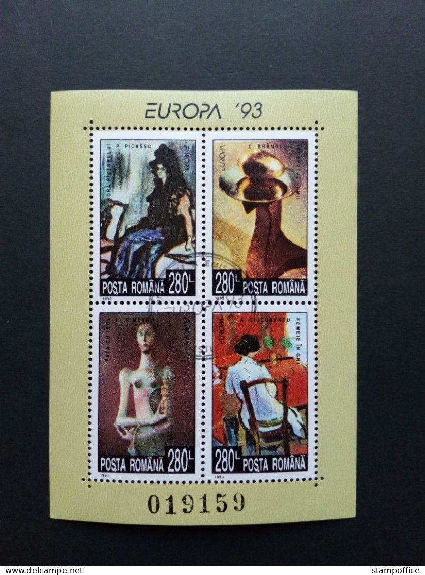 RUMÄNIEN BLOCK 282 GESTEMPELT(USED) EUROPA 1993 ZEITGENÖSSISCHE KUNST PICASSO - 1993