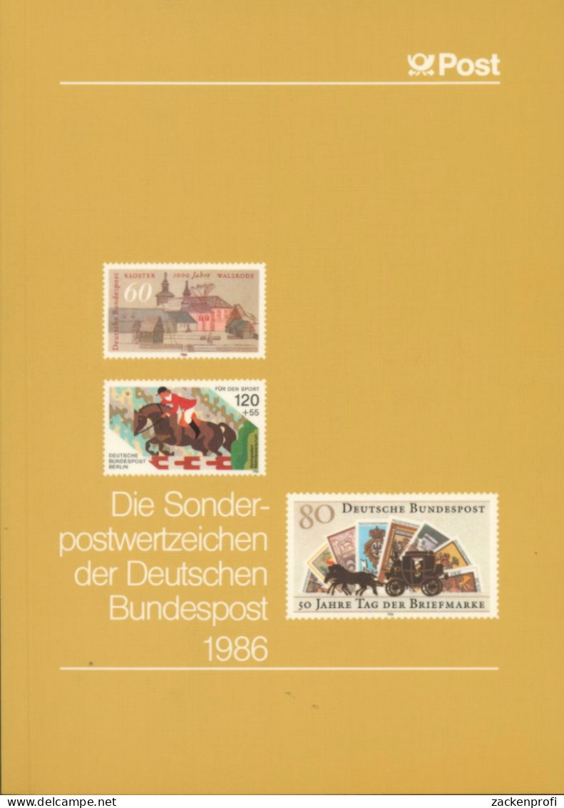 Bund Jahrbuch 1986 Mit Allen Marken Postfrisch Und Schwarzdruck (XL9576) - Ongebruikt