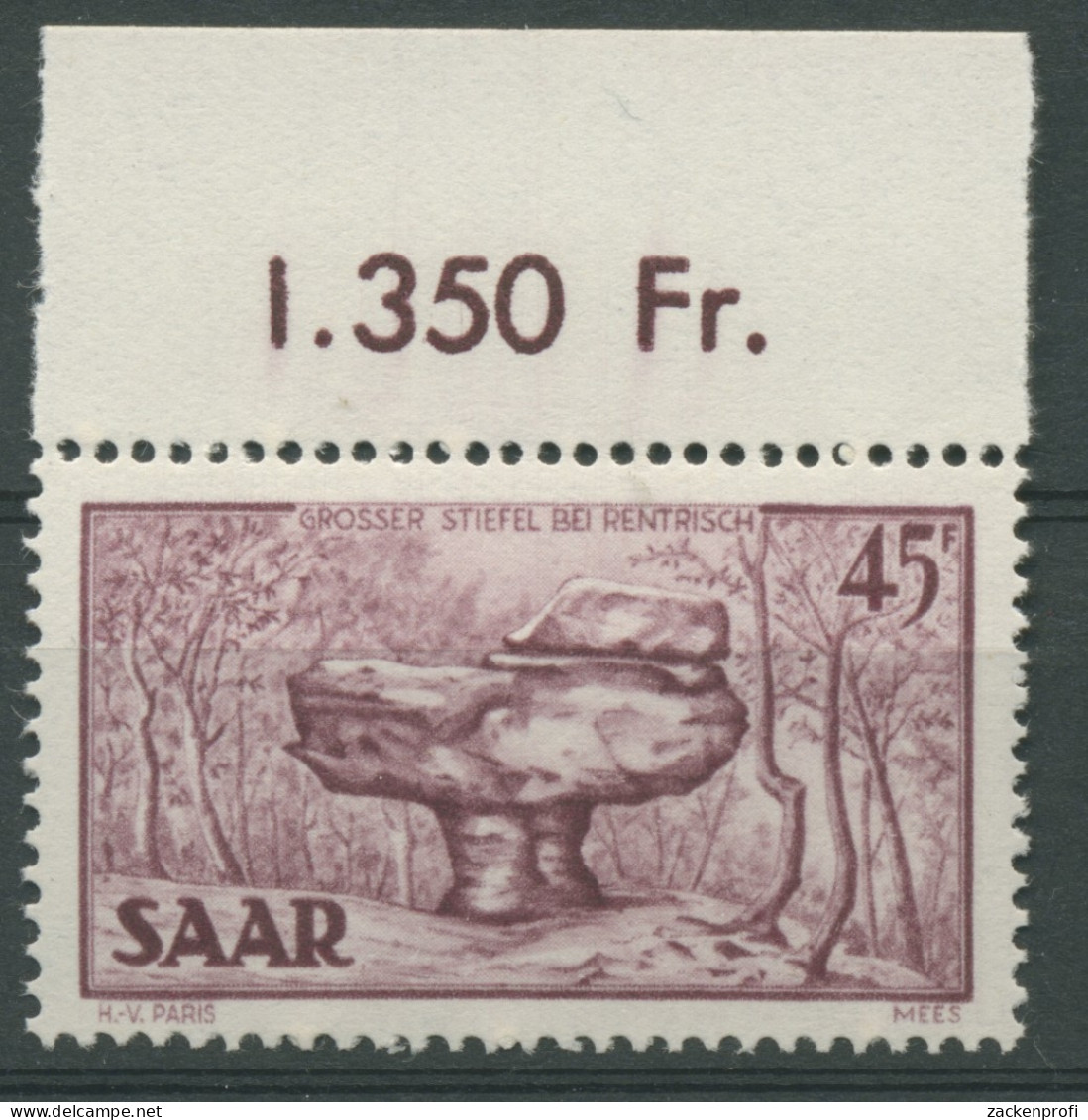 Saarland 1949 Freimarke 286 Oberrand Postfrisch - Nuovi