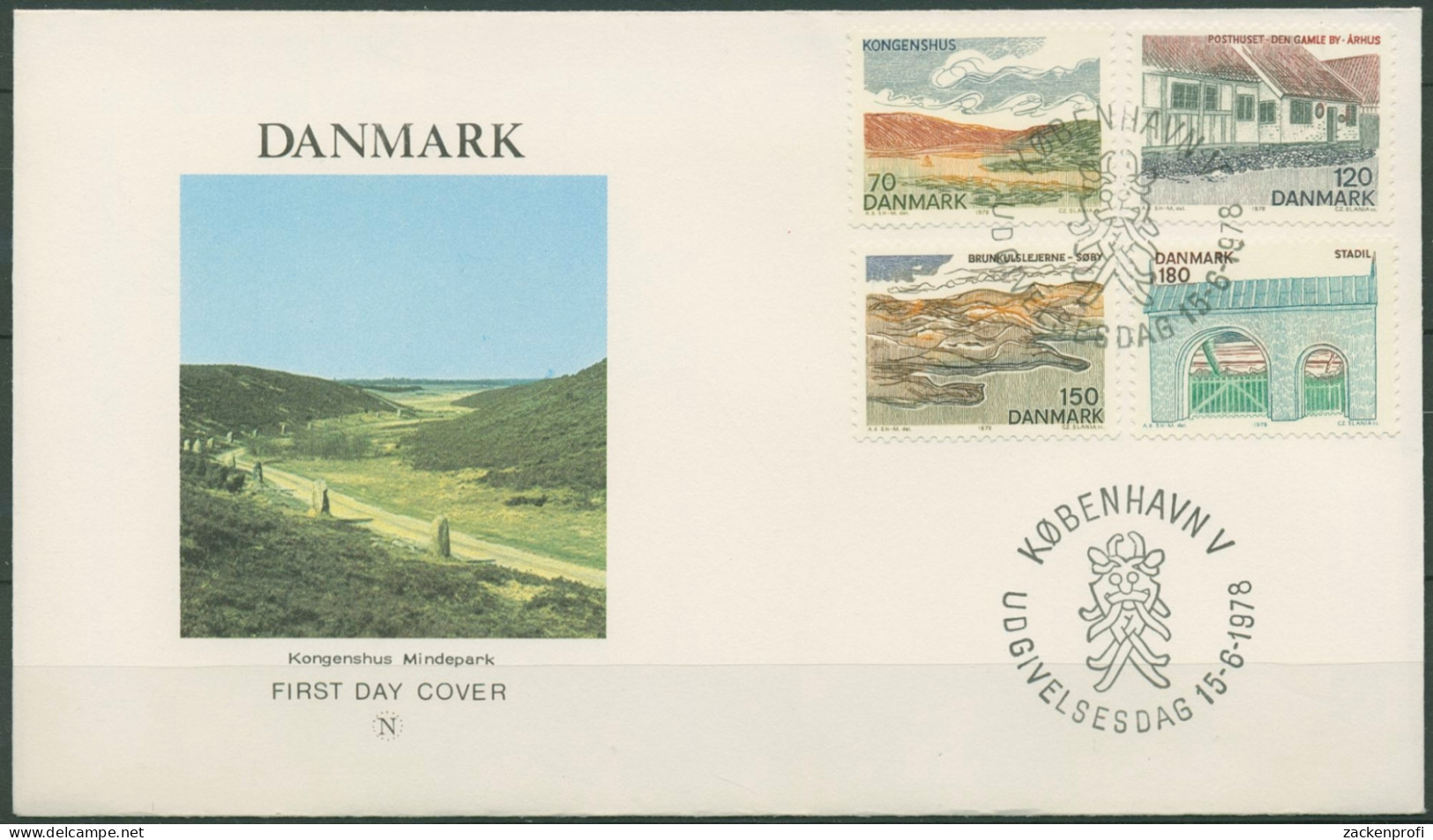 Dänemark 1978 Mitteljütland Ersttagsbrief 664/67 FDC (X96615) - FDC