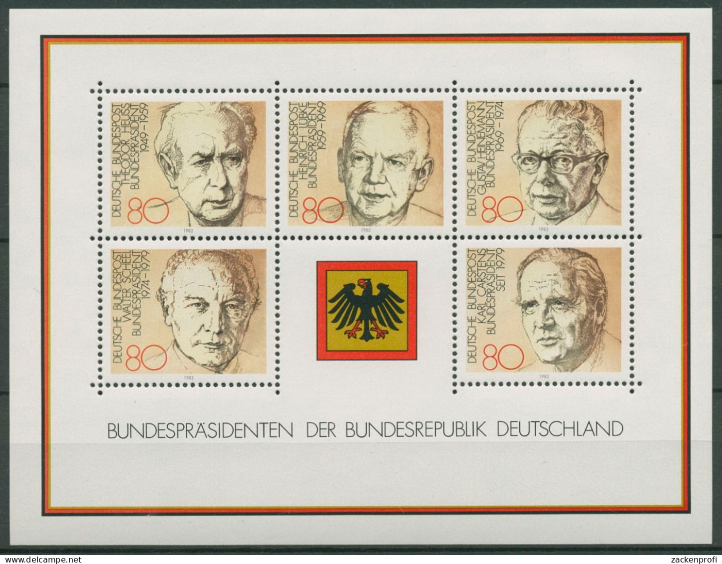 Bund 1982 Bundespräsidenten Block 18 Postfrisch (C98645) - Other & Unclassified