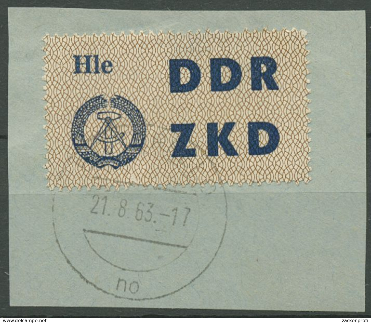 DDR 1963 Laufkontrollzettel Des ZKD 7 Gestempelt Briefstück - Andere & Zonder Classificatie