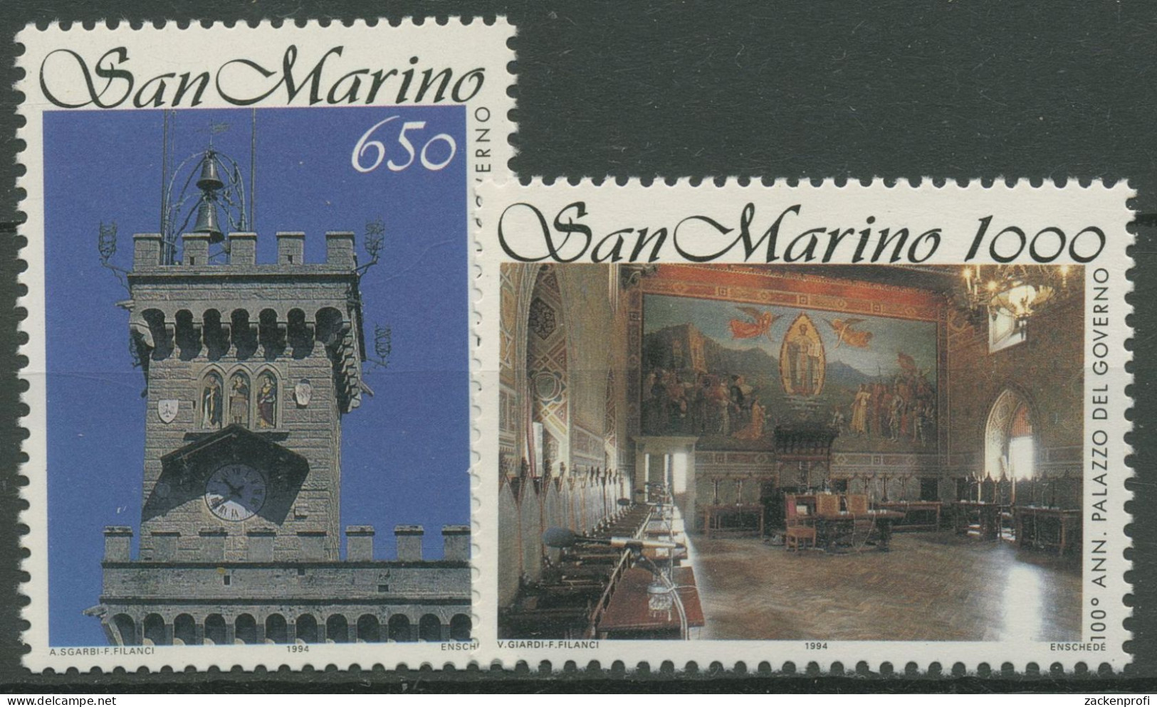 San Marino 1994 Regierungspalast 1584/85 Postfrisch - Ongebruikt