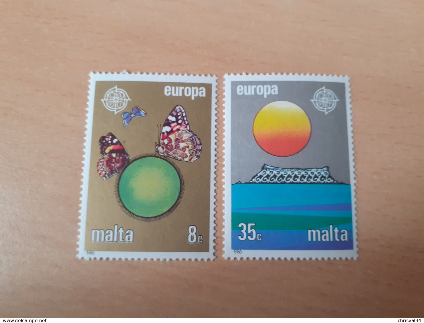 TIMBRES  MALTE    ANNEE   1986   N  727  /  728     NEUFS  LUXE** - Malta