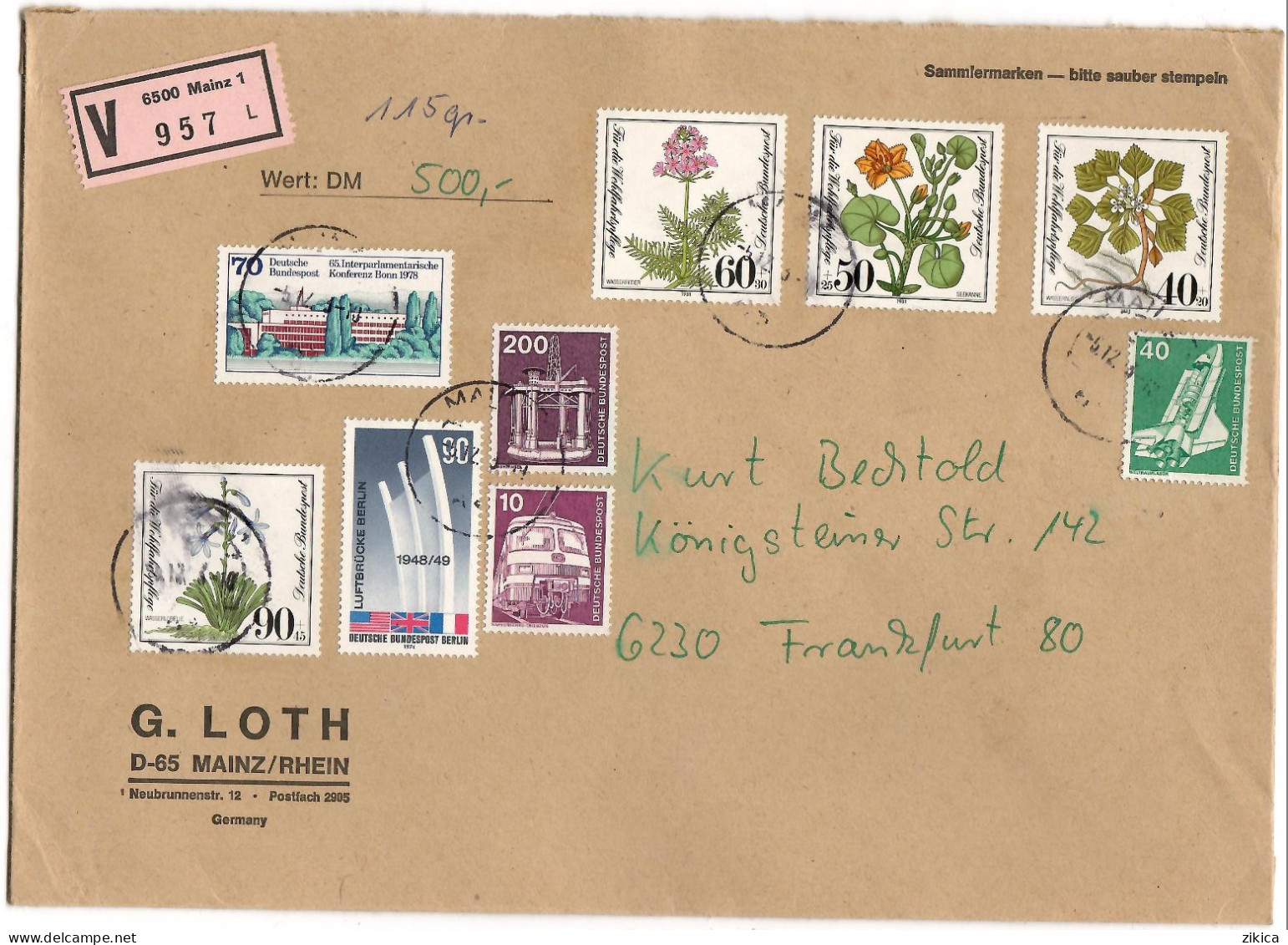 GERMANY - BIG COVER - V - Letter 1983 Mainz - Briefe U. Dokumente