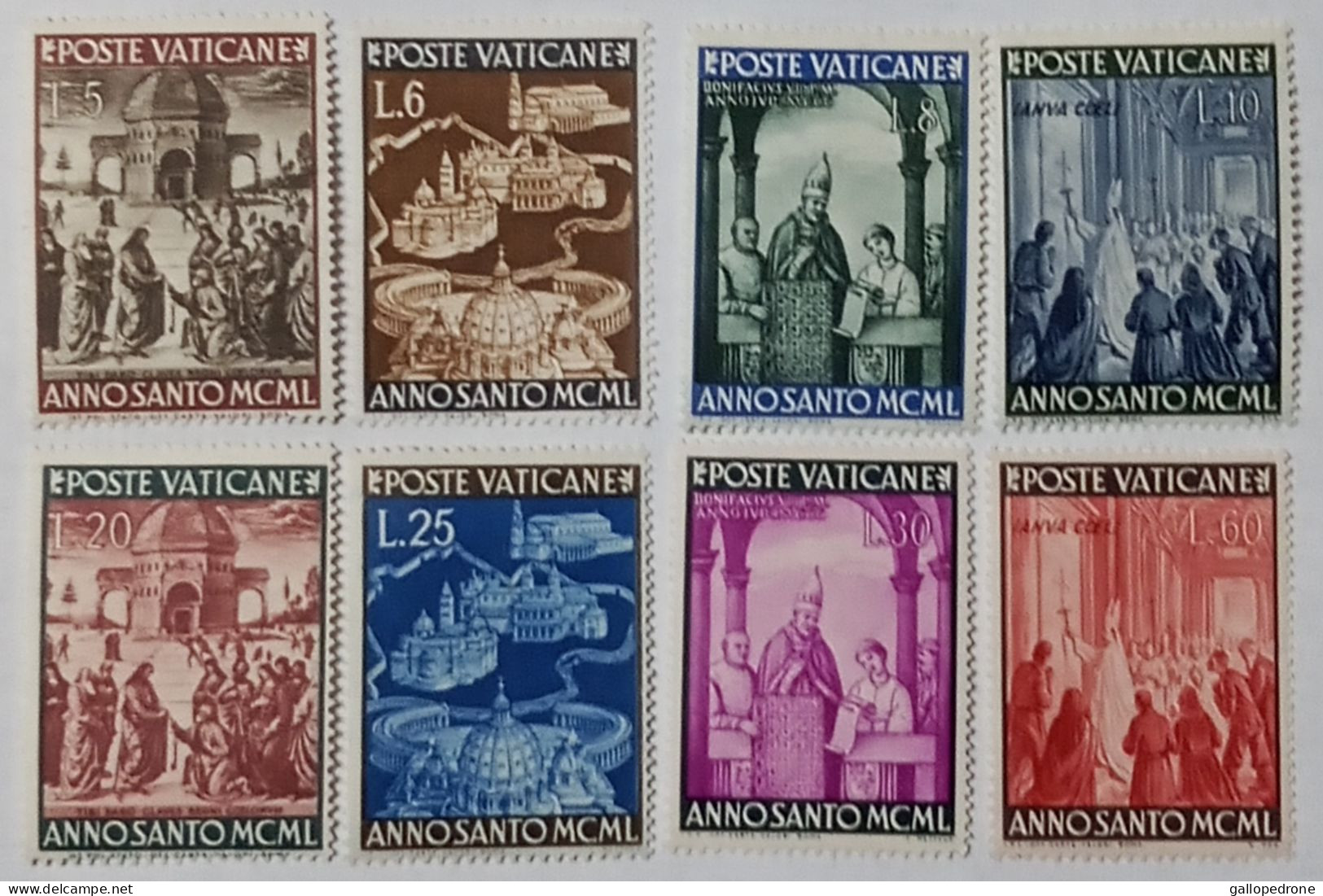 1949 Vaticano-Santo Anno- 8 Valori NUOVI MNH** - Unused Stamps