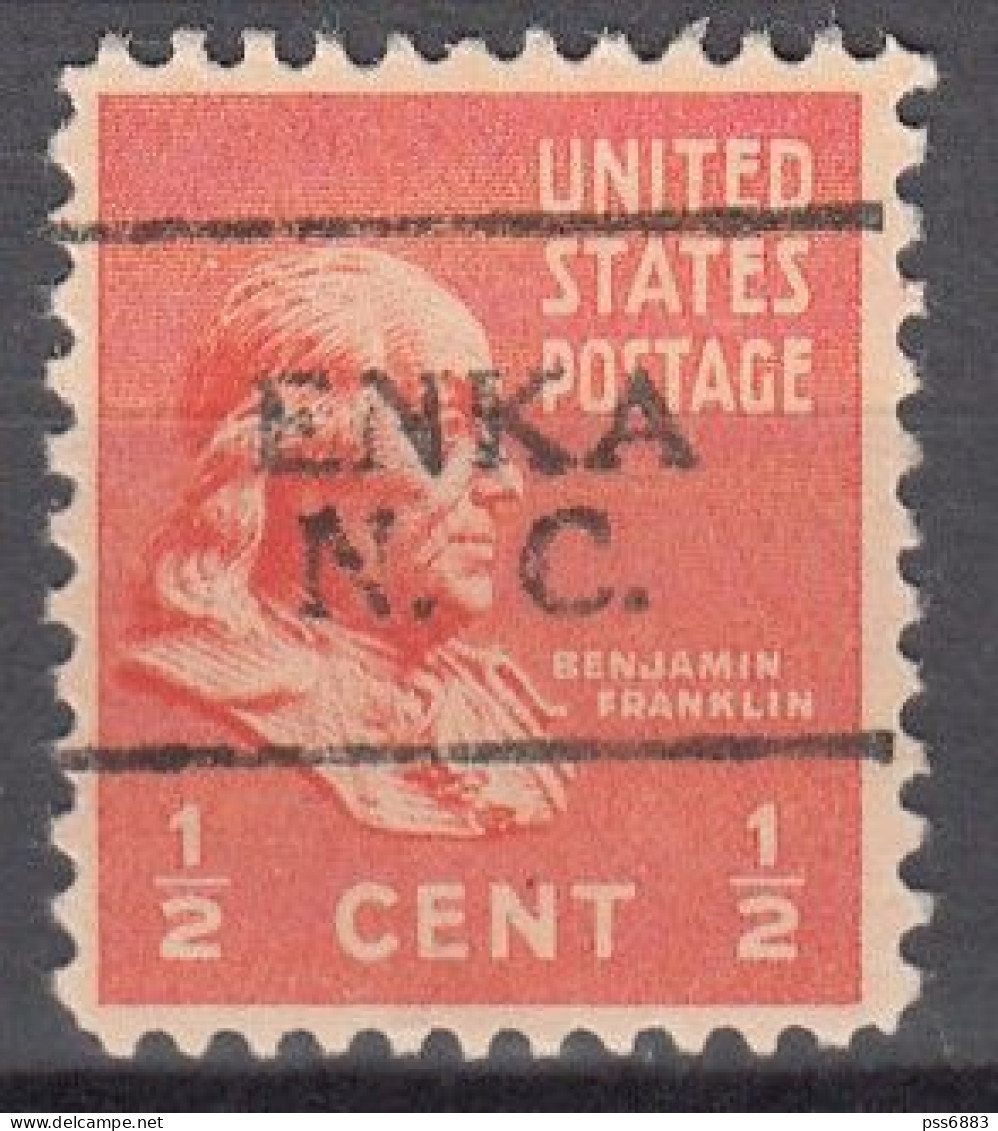 USA LOCAL Precancel/Vorausentwertung/Preo From NORTH CAROLINA - Enka - Type 701 - Postzegeldozen