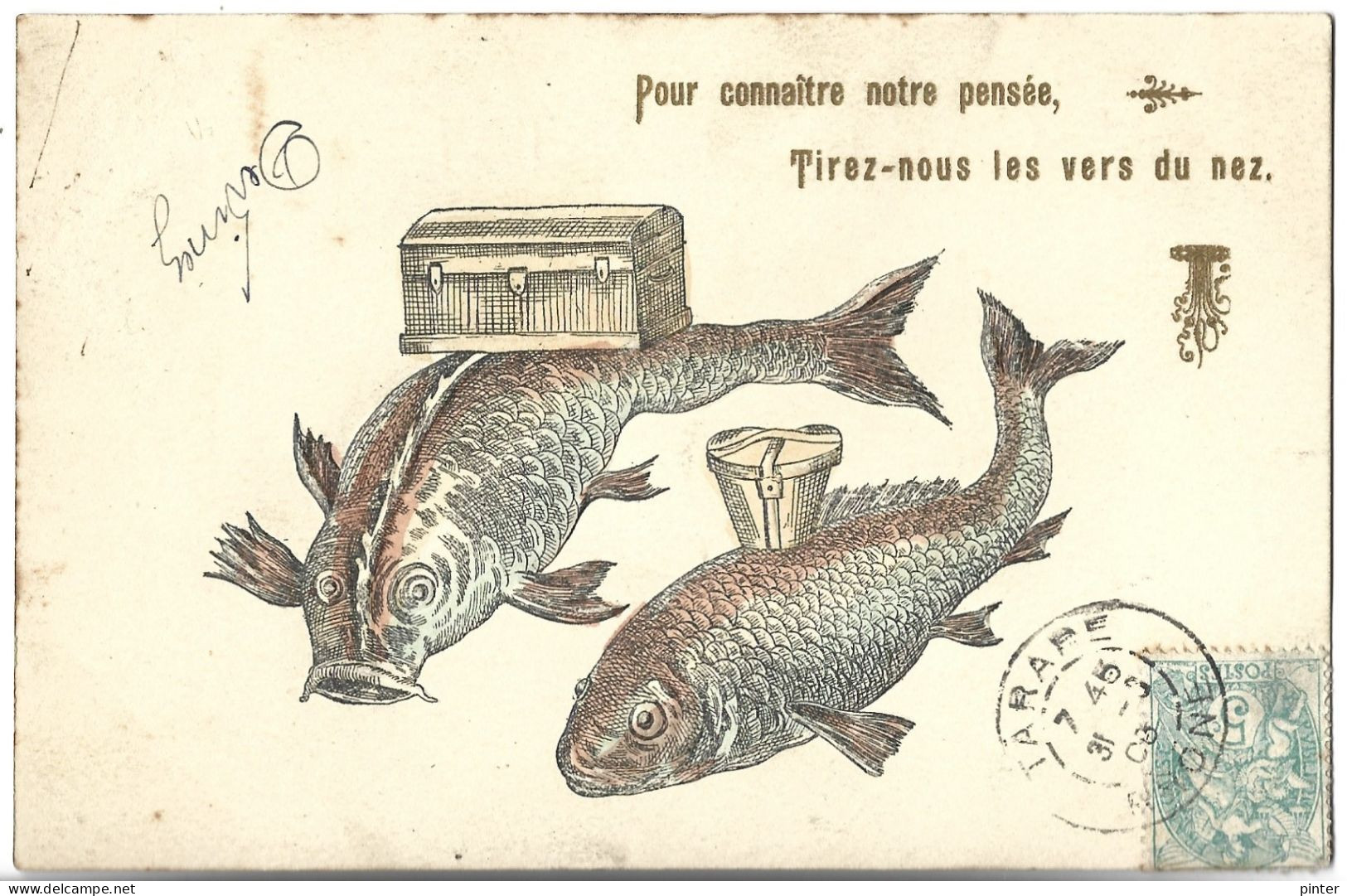 POISSONS - Pour Connaitre Notre Pensée, Tirez-nous Les Vers Du Nez - Poissons Et Crustacés