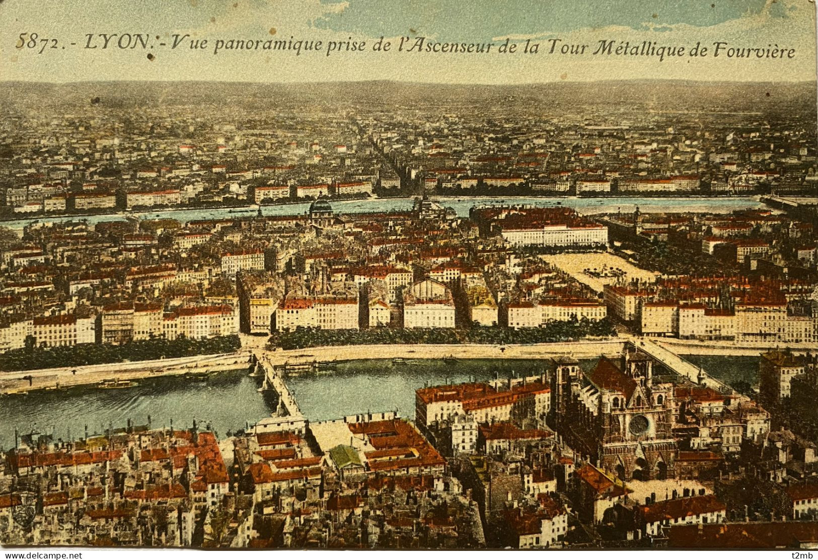 CPA (Rhône) - LYON, Vue Panoramique Prise De L'ascenseur De La Tour Métallique De Fourvière (n°5872) - Otros & Sin Clasificación