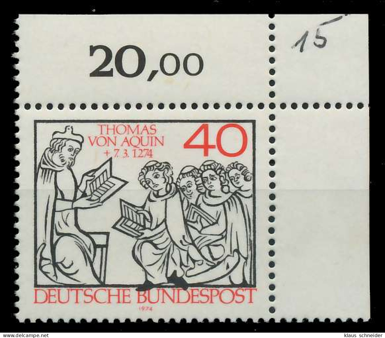 BRD BUND 1974 Nr 795 Postfrisch ECKE-ORE X7FFADA - Neufs