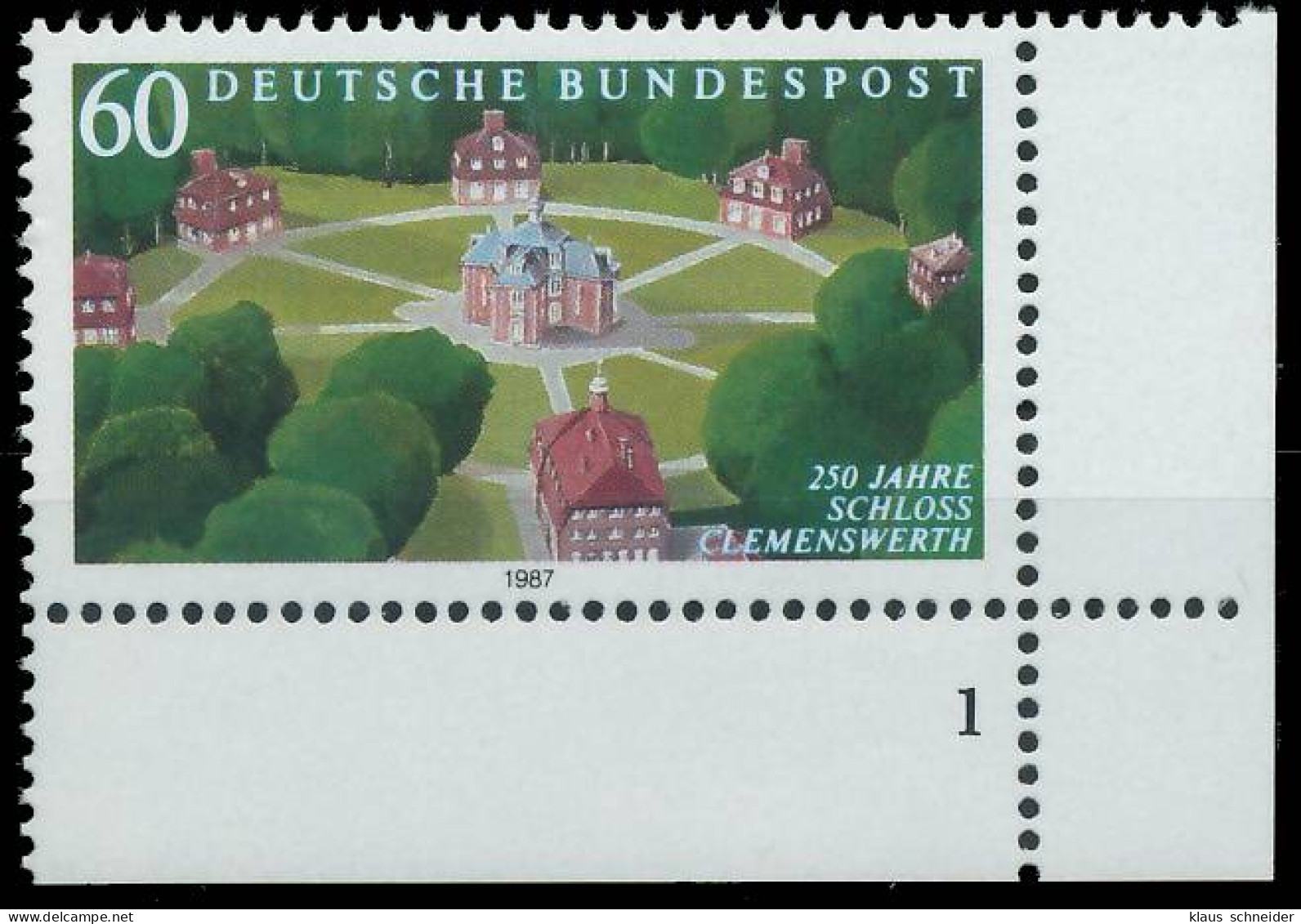 BRD BUND 1987 Nr 1312 Postfrisch FORMNUMMER 1 X3E3CB2 - Nuevos