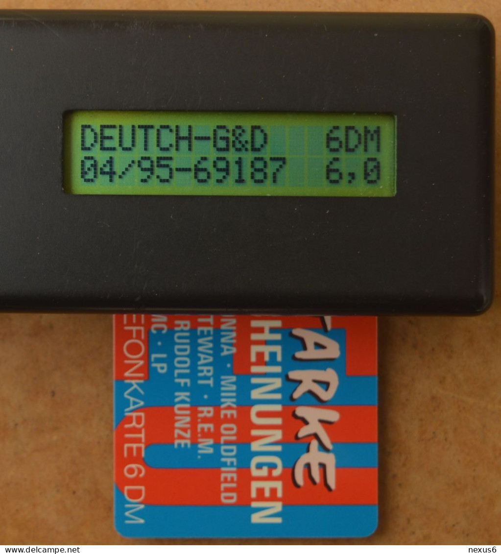 Germany - WEA Musik 8 - Heinz Rudolf Kunze - O 0250C - 09.1992, 6DM, 1.000ex, Mint - O-Series: Kundenserie Vom Sammlerservice Ausgeschlossen