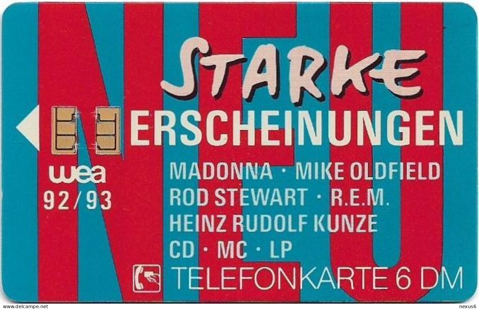 Germany - WEA Musik 10 - R.E.M. - O 0250E - 09.1992, 6DM, 1.000ex, Mint - O-Reeksen : Klantenreeksen