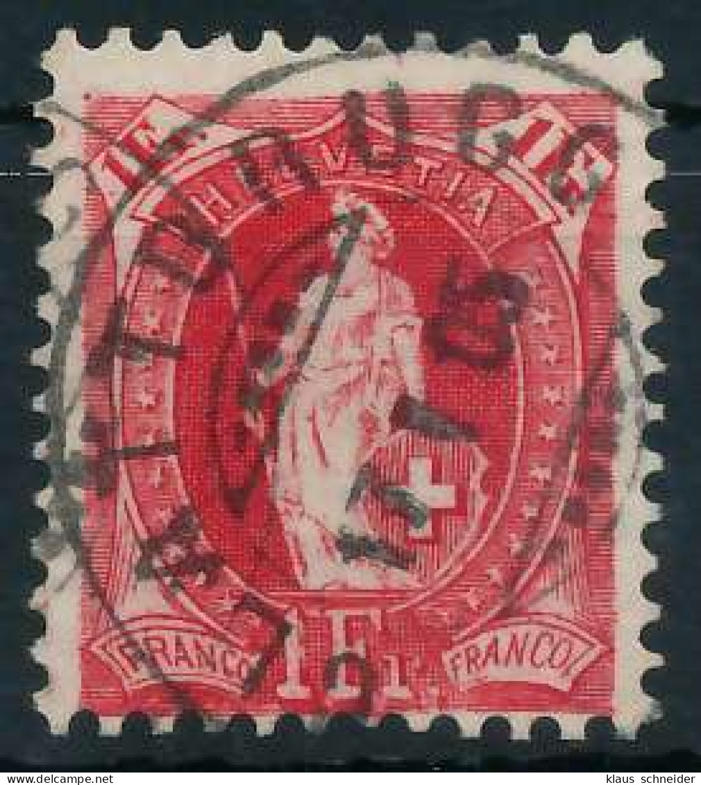 SCHWEIZ STEHENDE HELVETIA Nr 70D Zentrisch Gestempelt X6B63D6 - Used Stamps