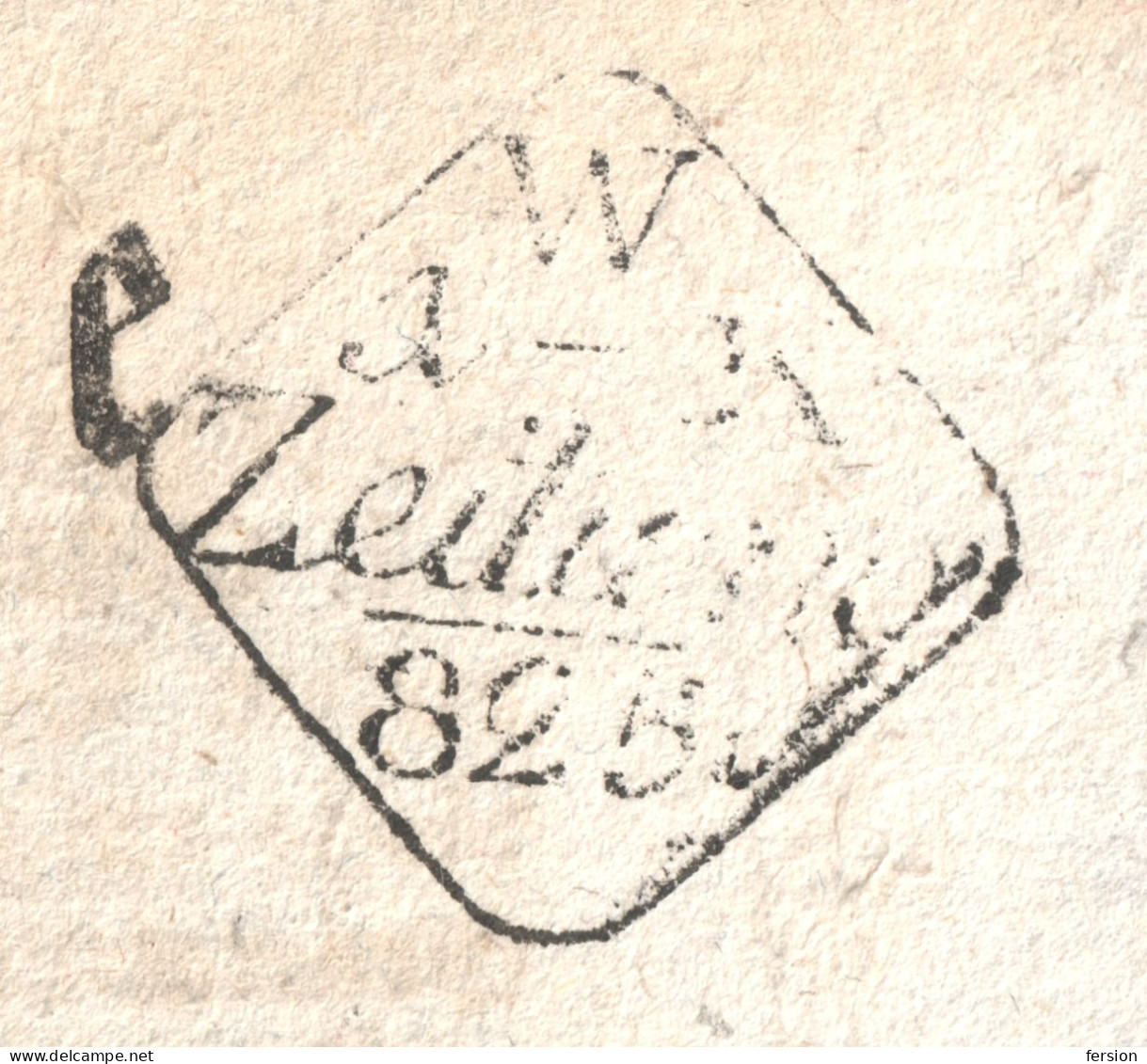 SIGNETTEN POSTMARK STAMP - Zeitungsstempel 1825 Austria - Revenue Tax Stamp - WIENER ZEITUNG Newspaper Signette - Revenue Stamps