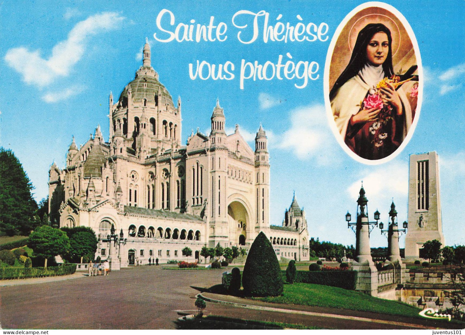 CPSM Lisieux-Basilique Sainte Thérèse-Timbre   L2920 - Lisieux