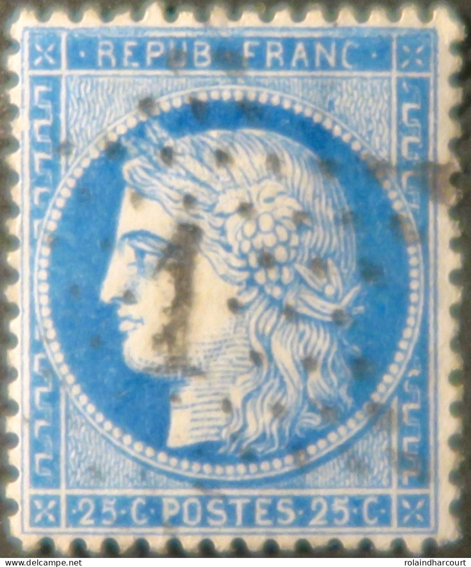 X1241 - FRANCE - CERES N°60A - ETOILE N°1 De PARIS - VARIETES >>> Filet Nord Retouché + Filet Ouest Brisé - 1871-1875 Cérès