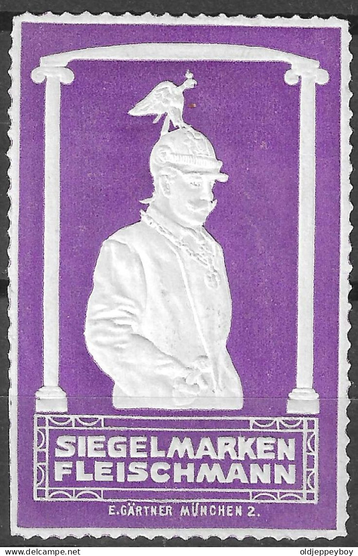 VIGNETTE Reklamemarke SIEGELMARKEN FLEISCHMANN E.GARTNER MUNCHEN 2  - Erinnophilie