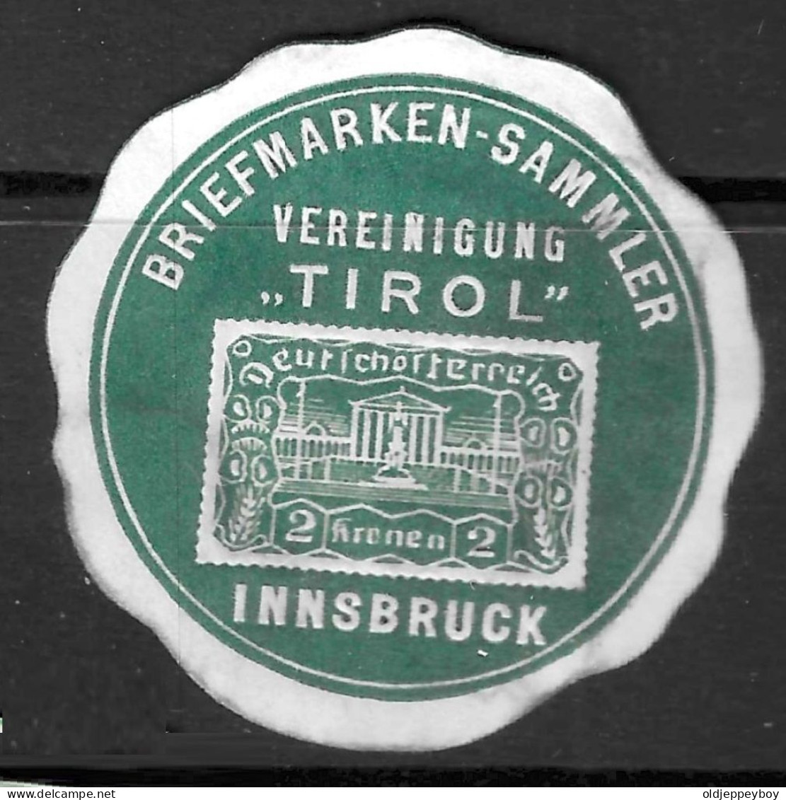 GERMANY Reklamemarke VIGNETTE CINDERELLA BRIEFMARKEN-SAMMLER VEREINIGUNG TIROL INNSBRUCK - Erinnophilie