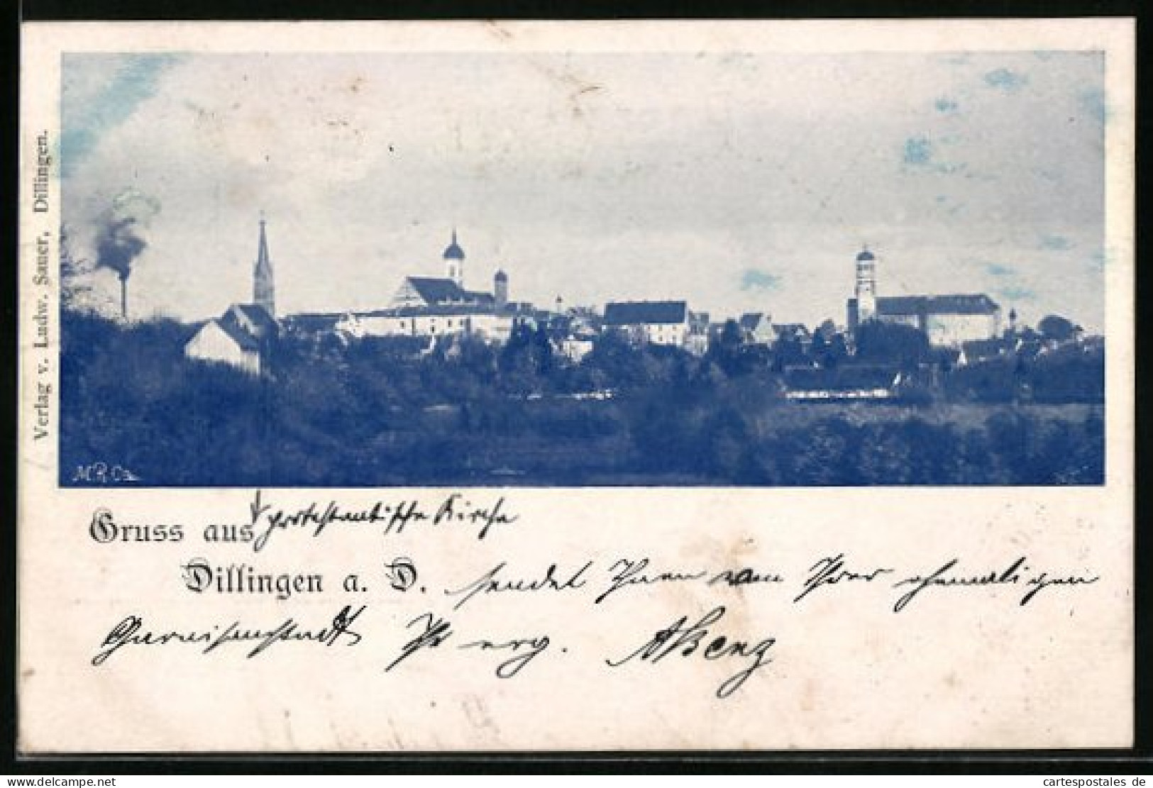 AK Dillingen A. D., Teilansicht Mit Kirche  - Dillingen