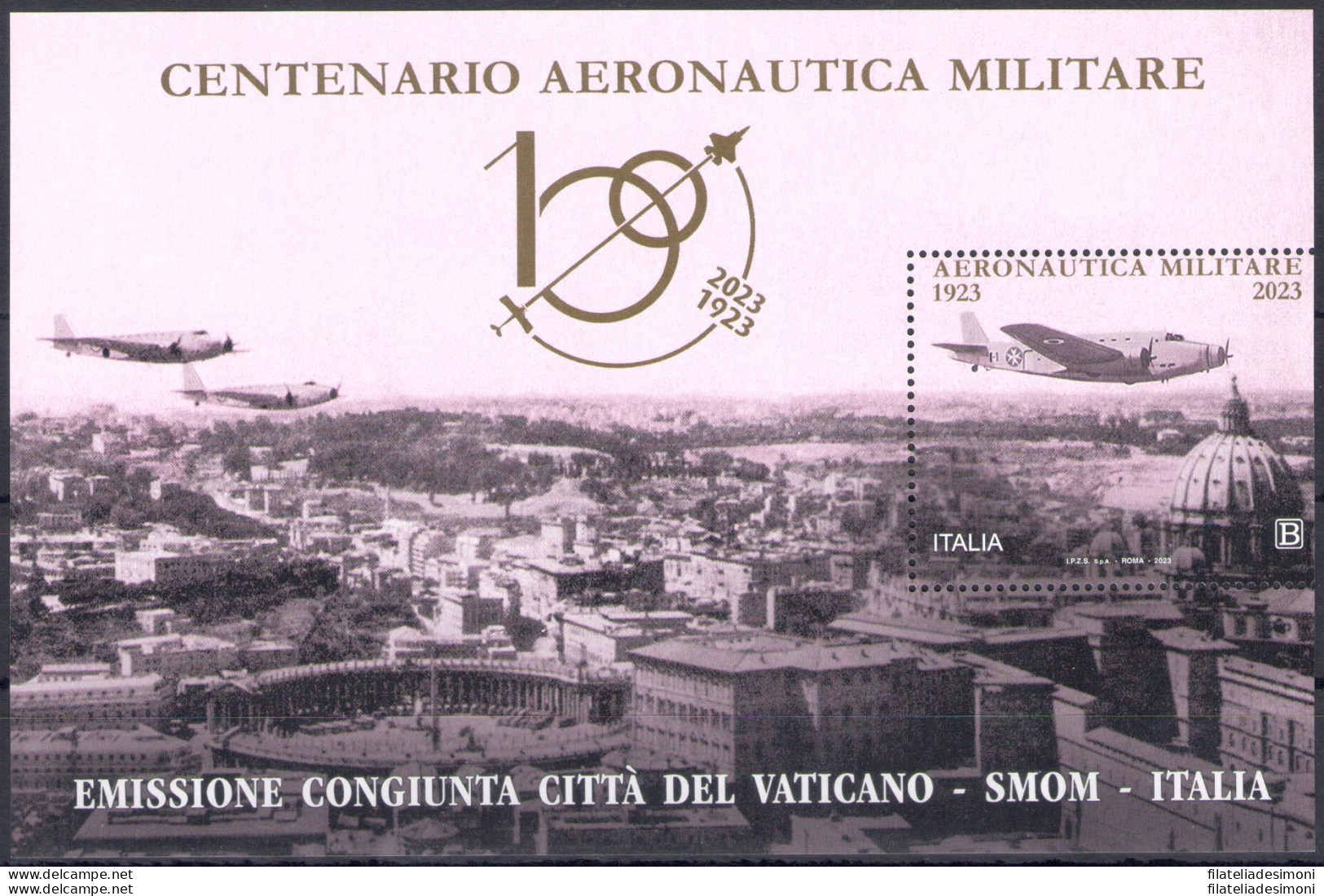 2023 Italia Centenario Aeronautica Militare - Foglietto - MNH** - Blocks & Kleinbögen