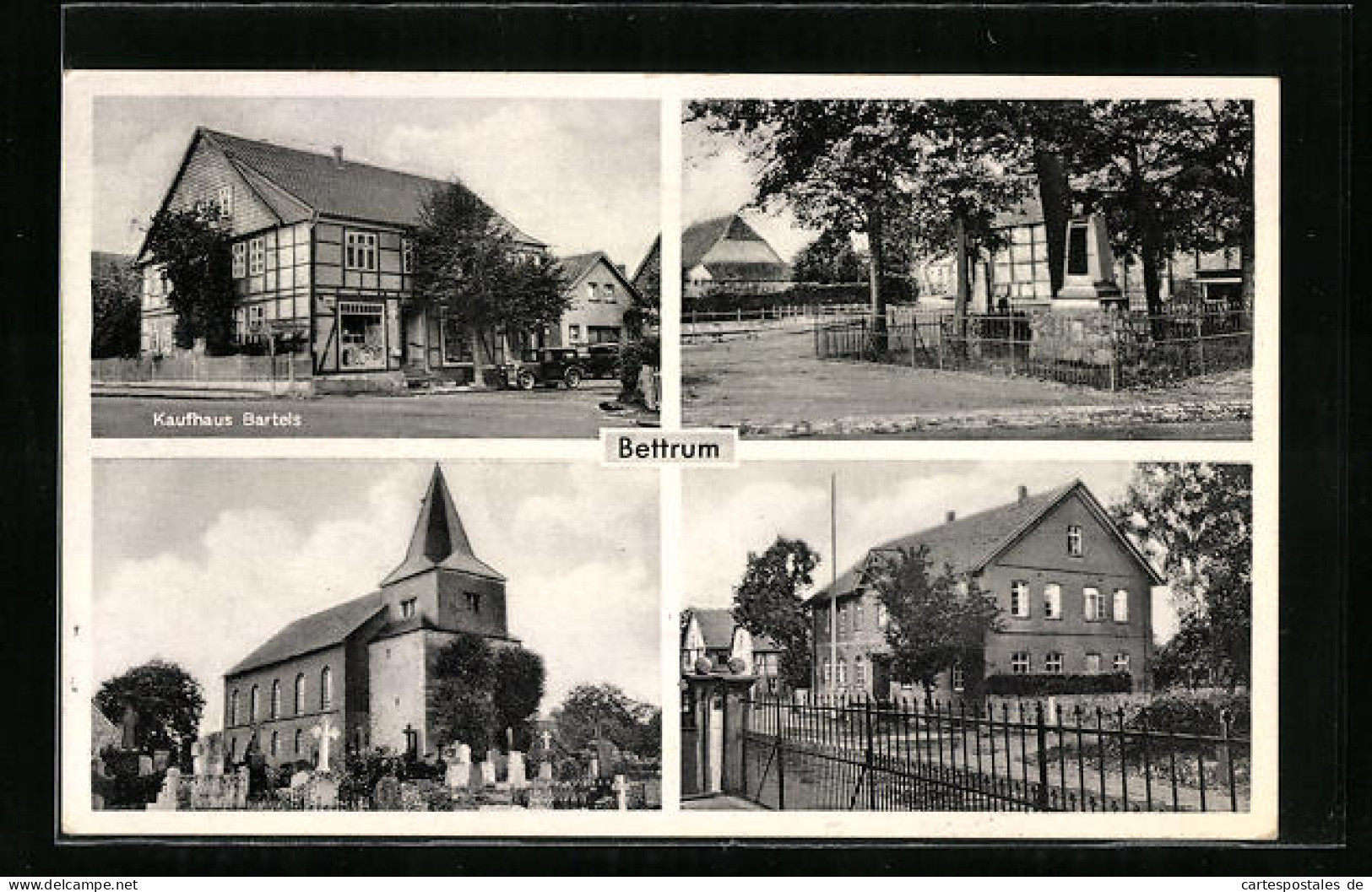 AK Bettrum, Kaufhaus Bartels, Kirche, Ortsansicht  - Sonstige & Ohne Zuordnung