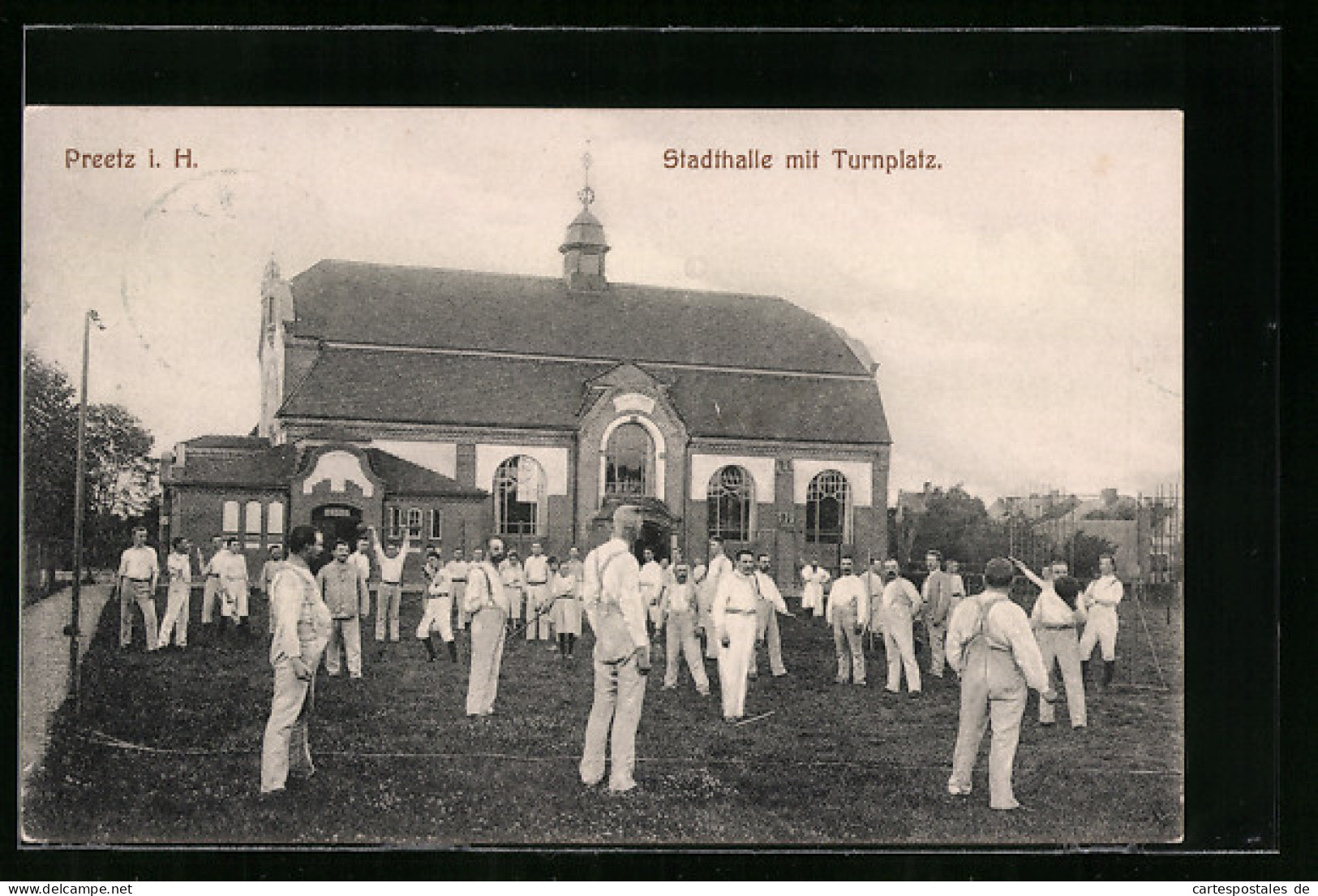 AK Preetz I. H., Stadthalle Mit Turnplatz  - Preetz