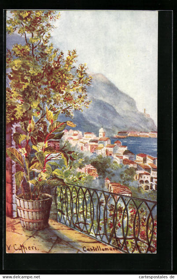 Artista-Cartolina Castellammare Di Stabia, Idyllischer Blick Von Einer Terrasse  - Castellammare Di Stabia