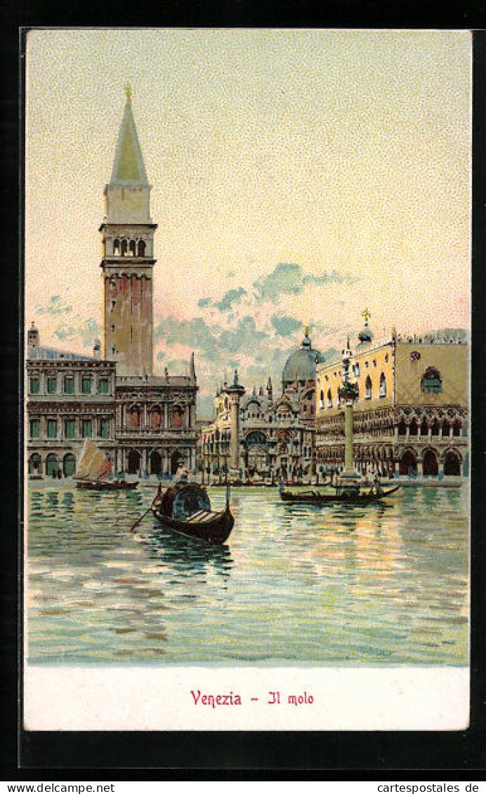 Lithographie Venezia, Il Molo  - Venezia (Venice)