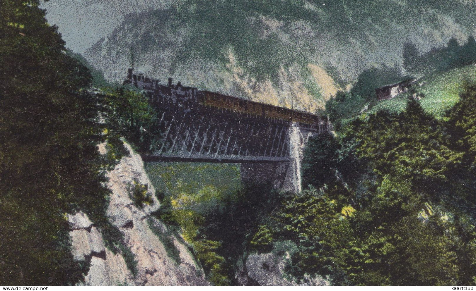 Gotthardbahn Bei Intschi.  Blick Auf Windgälle.  - (Schweiz/Suisse/Switzerland) - Dampflokomotive / Zug - Gurtnellen