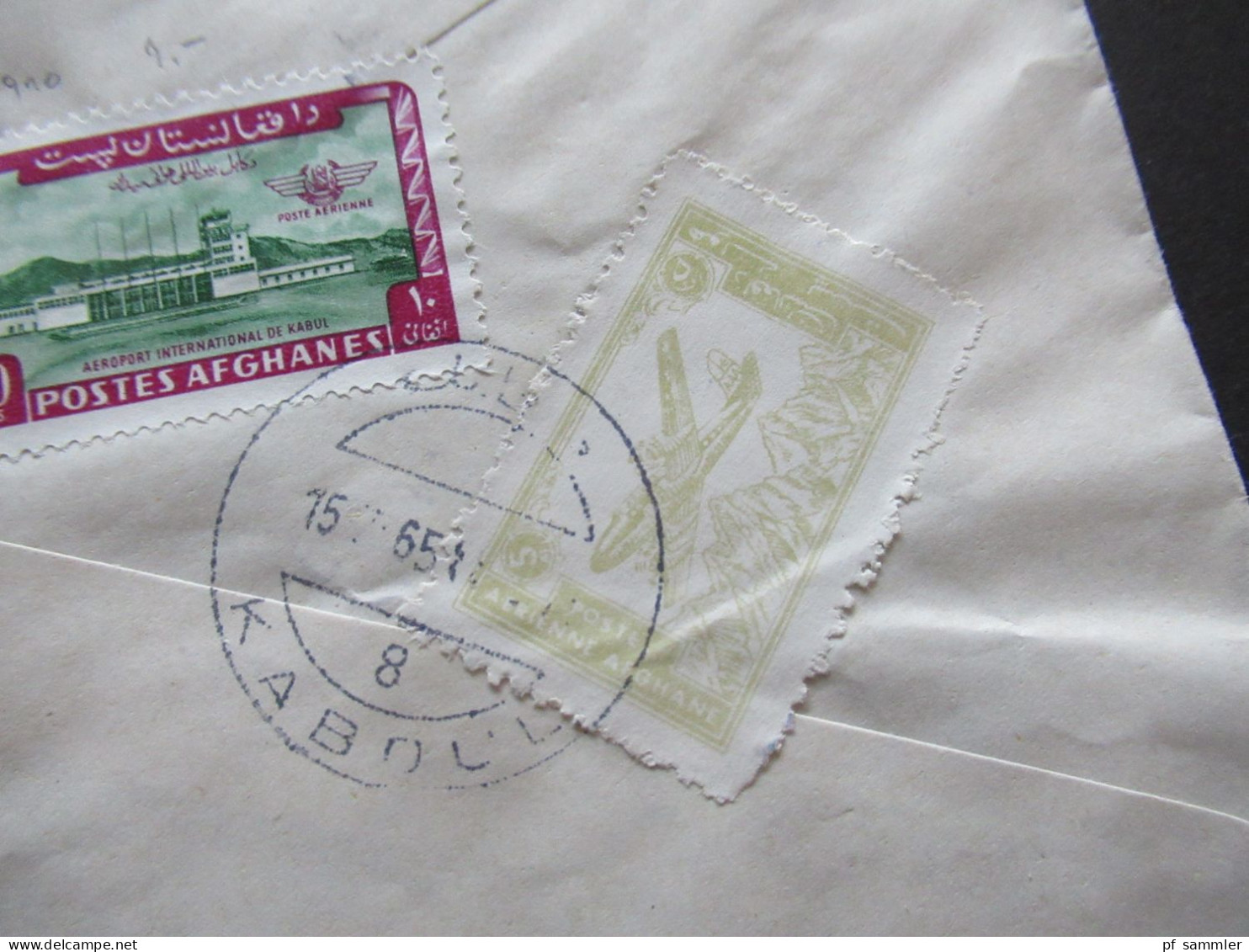 Asien Afghanistan 1965 Registered Air Mail Postes Afghanes Umschlag Siemens Afghanistan Limited Kabul - Menden Sauerland