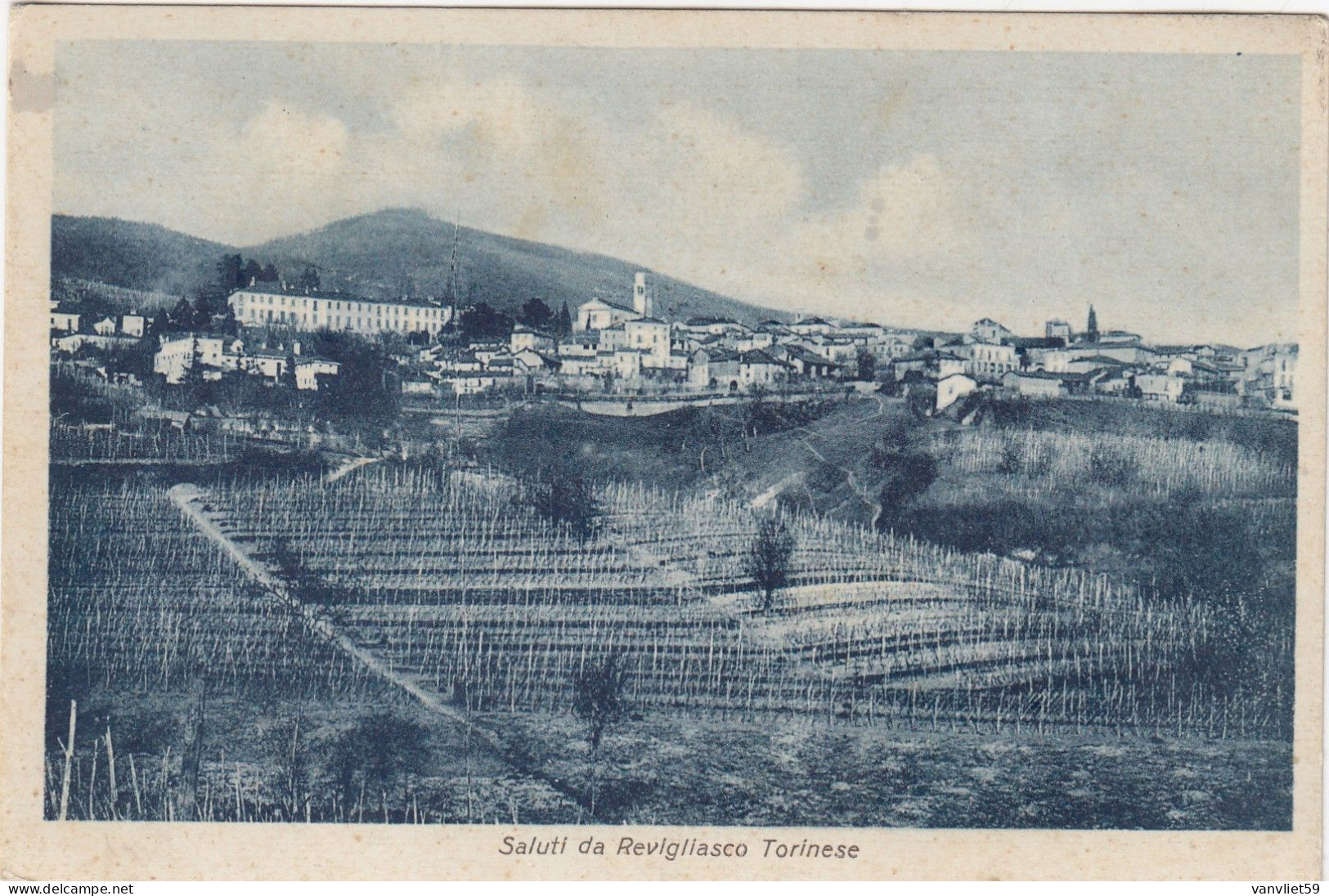 REVIGLIASCO TORINESE-TORINO-SALUTI DA..-CARTOLINA  VIAGGIATA IL 4-9-1932 - Sonstige & Ohne Zuordnung