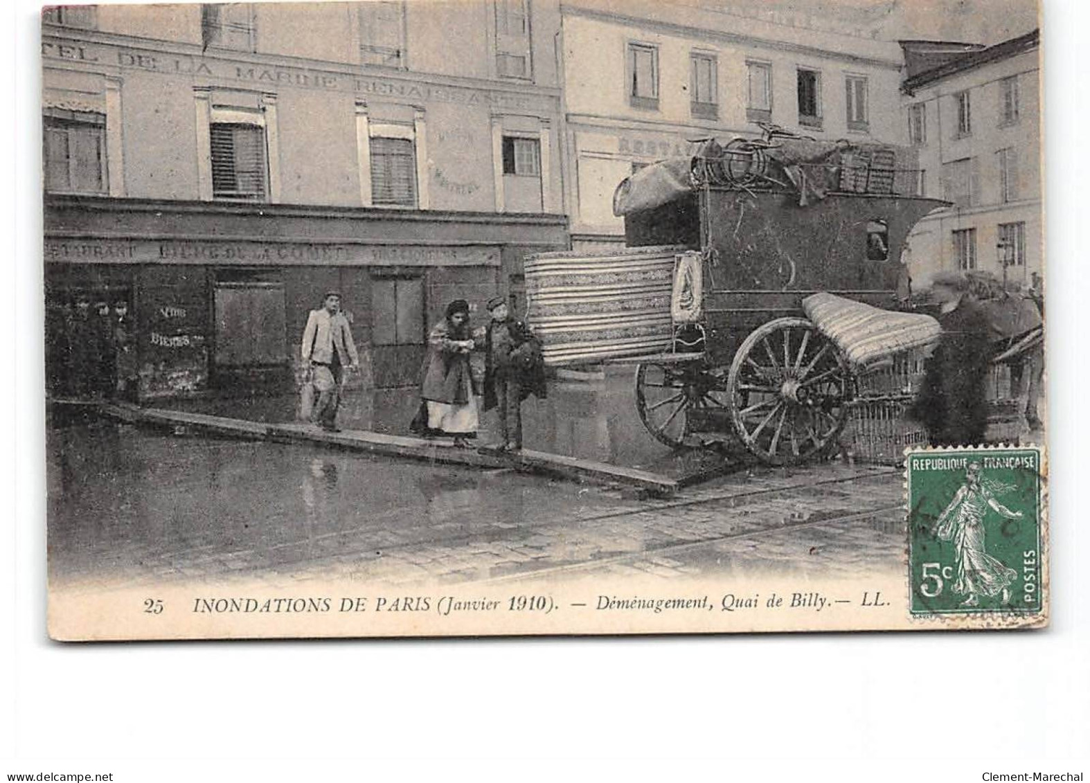 PARIS - Inondations De Paris - Janvier 1910 - Déménagement Quai Billy - Très Bon état - Paris Flood, 1910