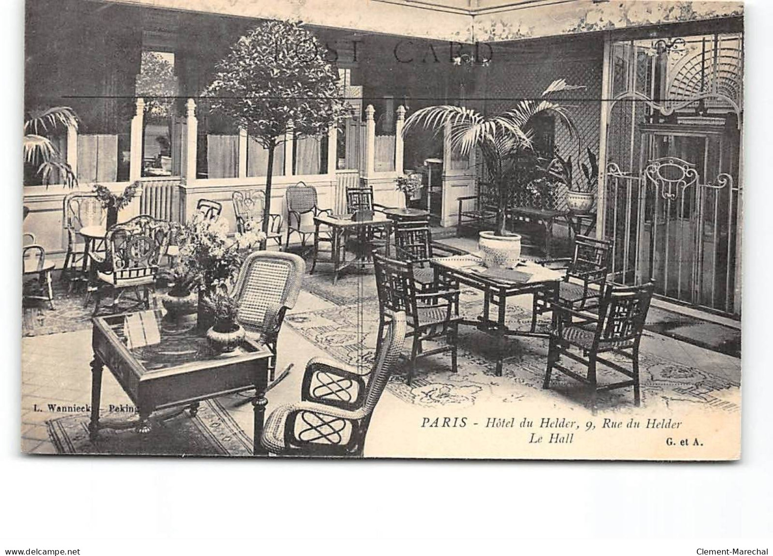 PARIS - Hôtel Du Helder - Le Hall - Rue Du Helder - Très Bon état - Cafés, Hôtels, Restaurants