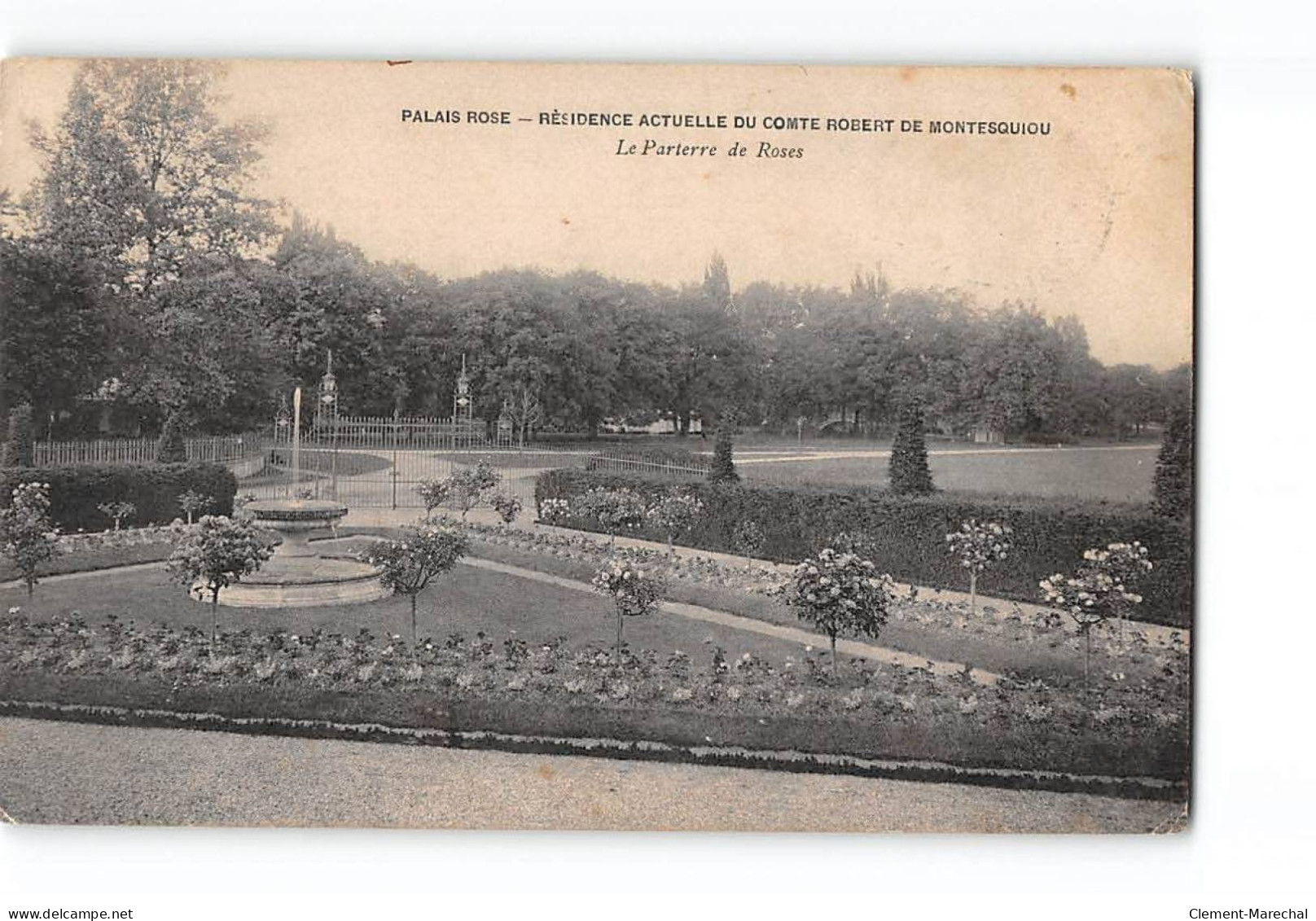 PALAIS ROSE - Résidence Actuelle Du Comte Robert De Montesquiou - Le Parterre De Roses - état - Sonstige & Ohne Zuordnung