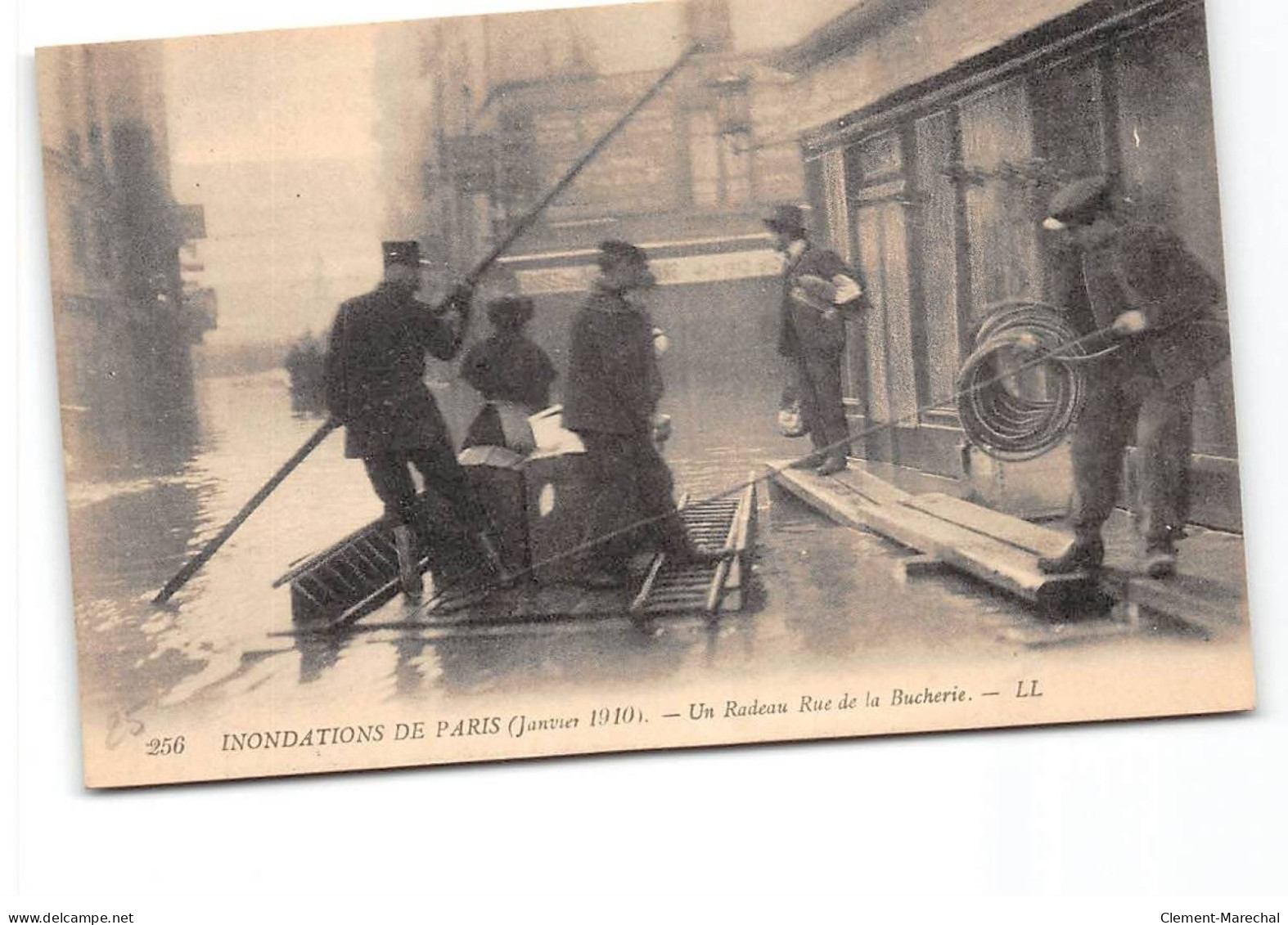 PARIS - Inondations De Paris - Janvier 1910 - Un Radeau Rue De La Bucherie - Très Bon état - Paris Flood, 1910