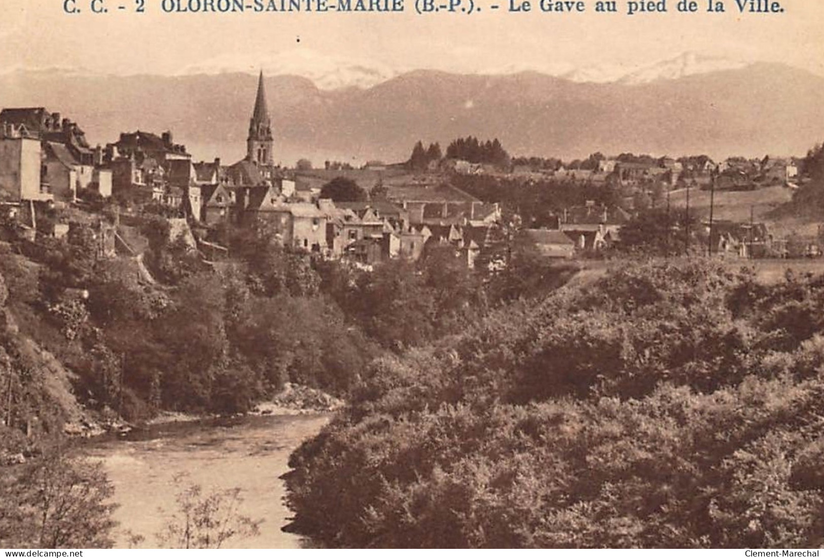 ORLONS-Ste-MARIE : Le Gave Au Pied De La Ville - Tres Bon Etat - Oloron Sainte Marie