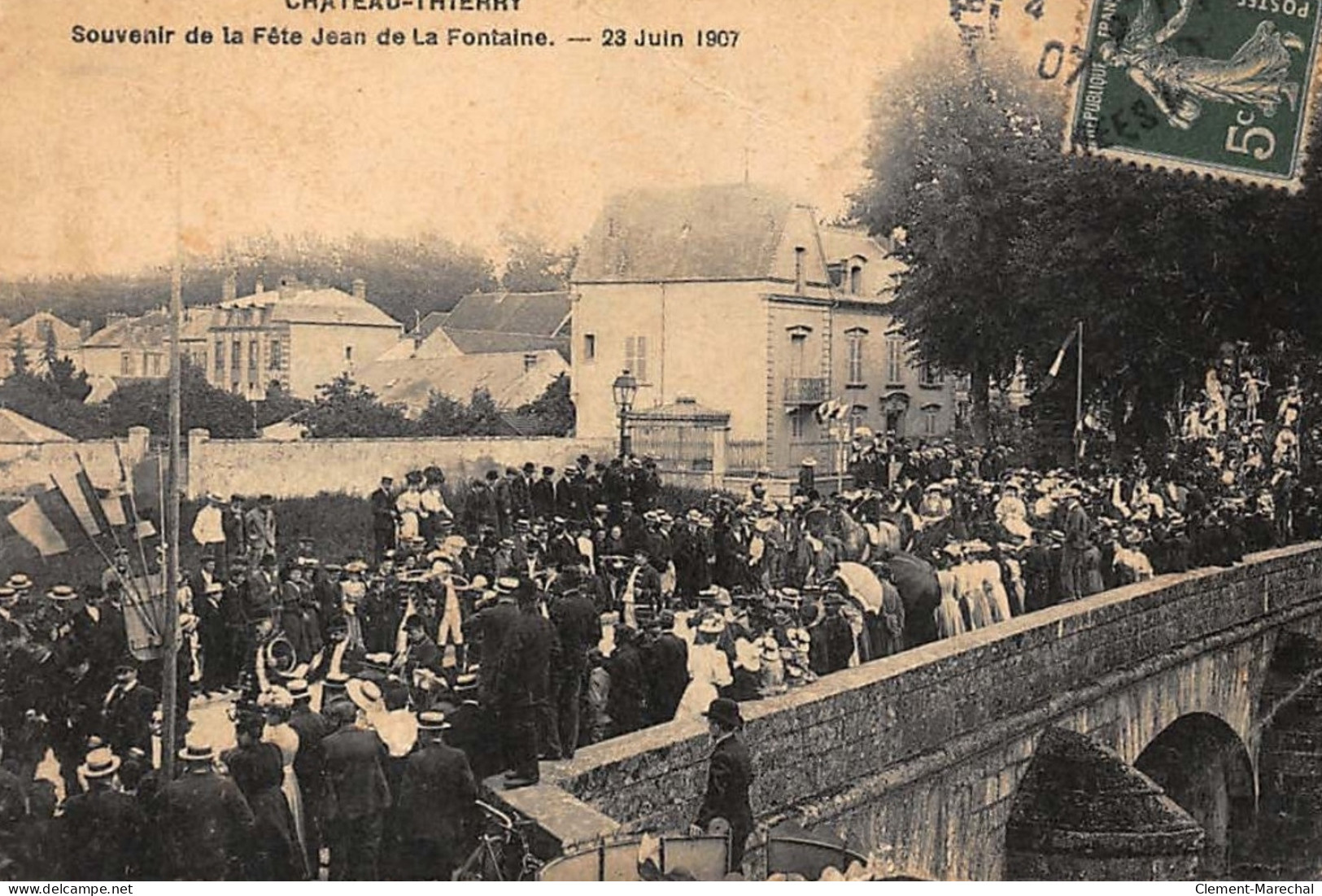 CHATEAU-THIERRY : Souvenir De La Fete Jean De La Fontaine é3 Juin 1907 - Etat - Chateau Thierry