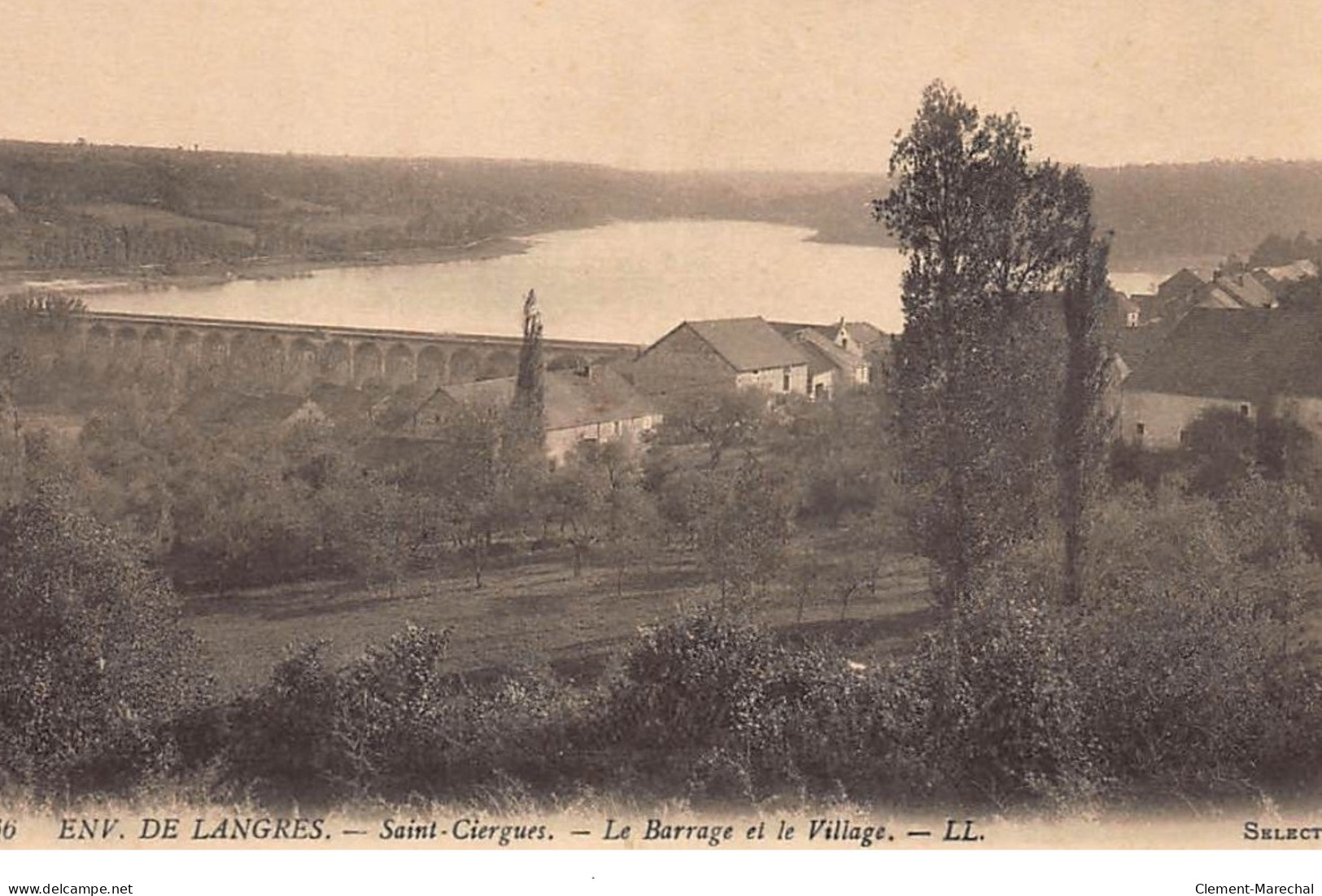 SAINT-CIERGUES : Le Barrage Et Le Village - Tres Bon Etat - Sonstige & Ohne Zuordnung