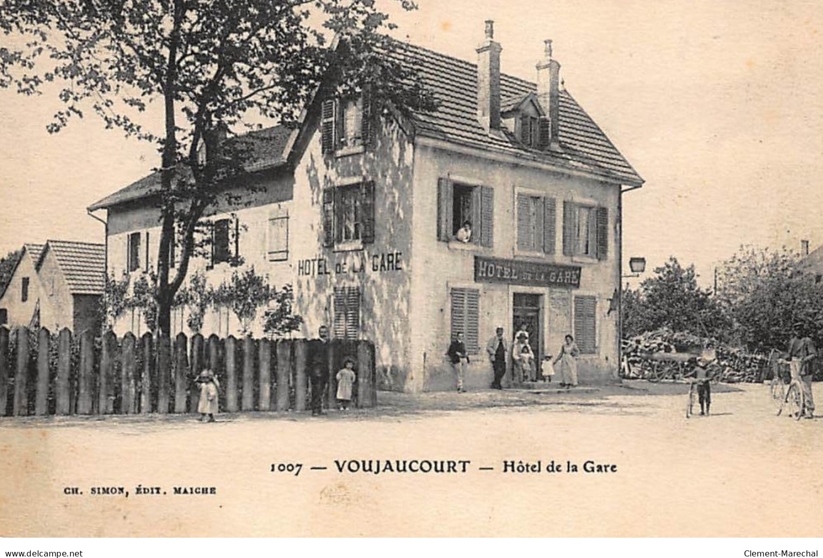 VOUJAUCOURT : Hotel De La Gare - Tres Bon Etat - Other & Unclassified