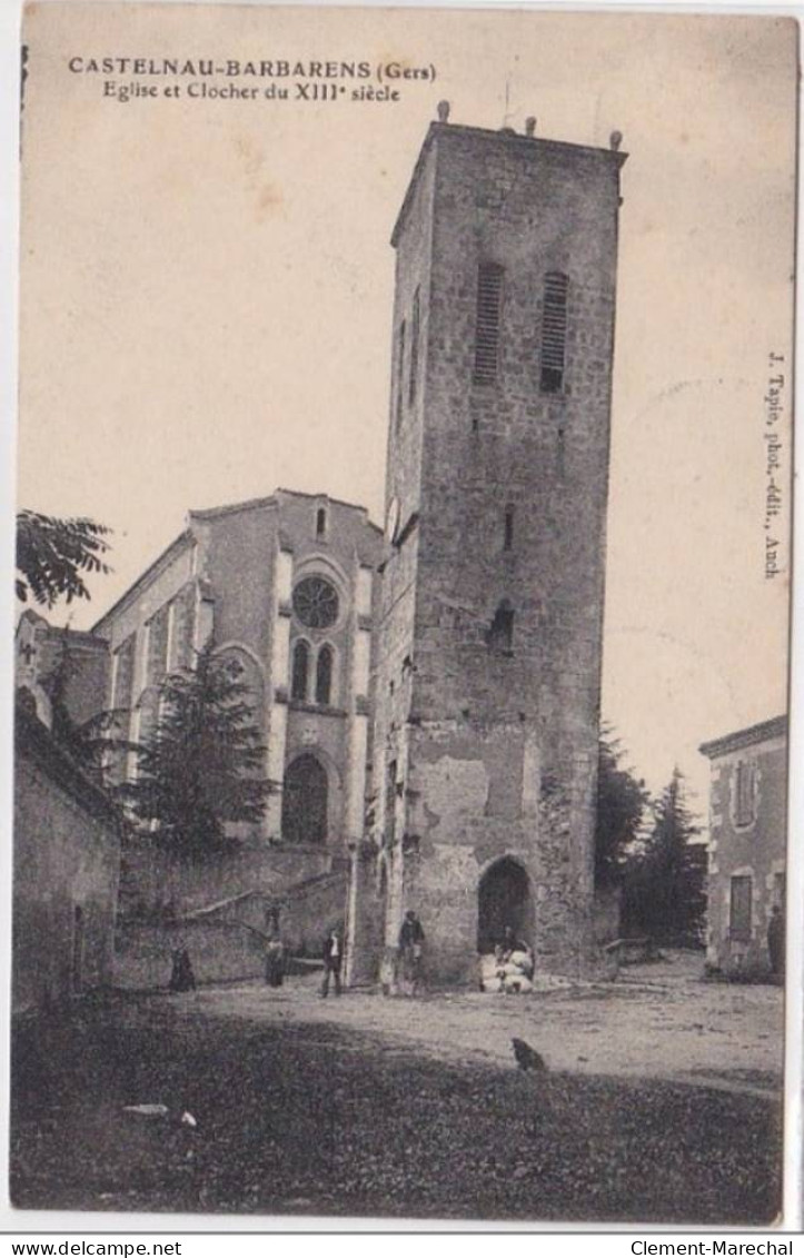 CASTELNAU-BARBARENS : Eglise Et Clocher Du XIIIe Siecle - Tres Bon Etat - Autres & Non Classés