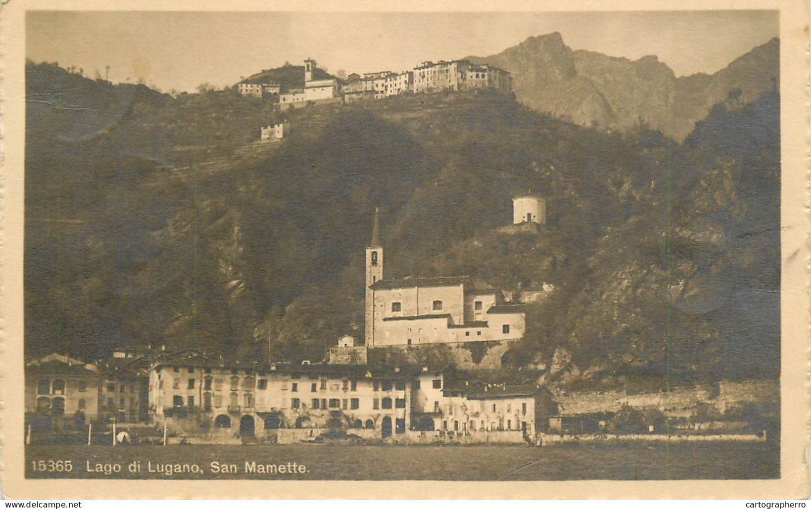 Postcard Italy Lago Di Lugano San Mamette - Other & Unclassified