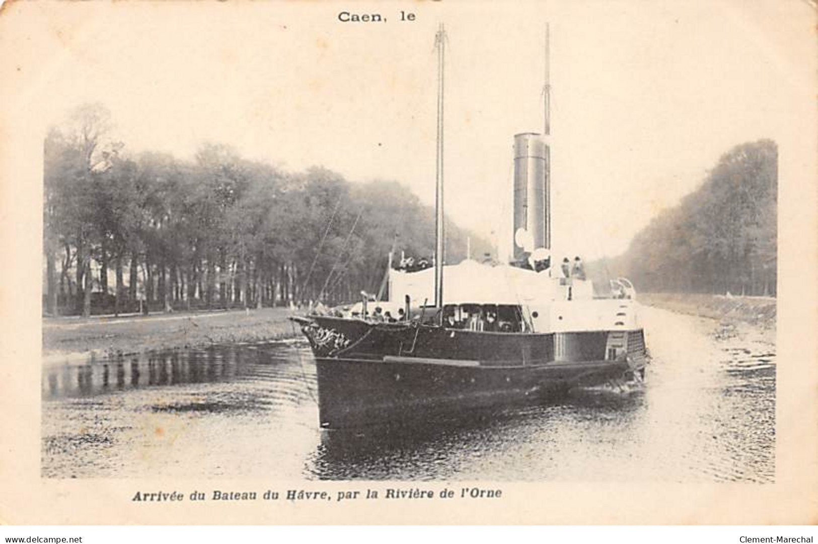 CAEN - Arrivée Du Bateau Du Havre, Par La Rivière De L'Orne - Très Bon état - Caen