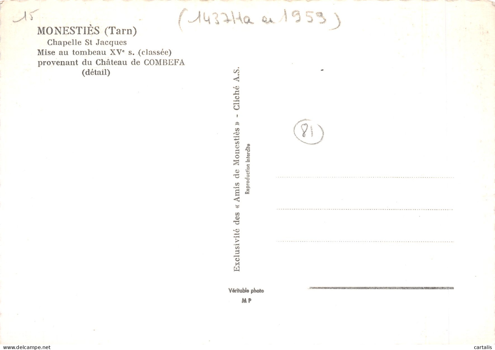 81-MONESTIES-N°4205-B/0093 - Monesties